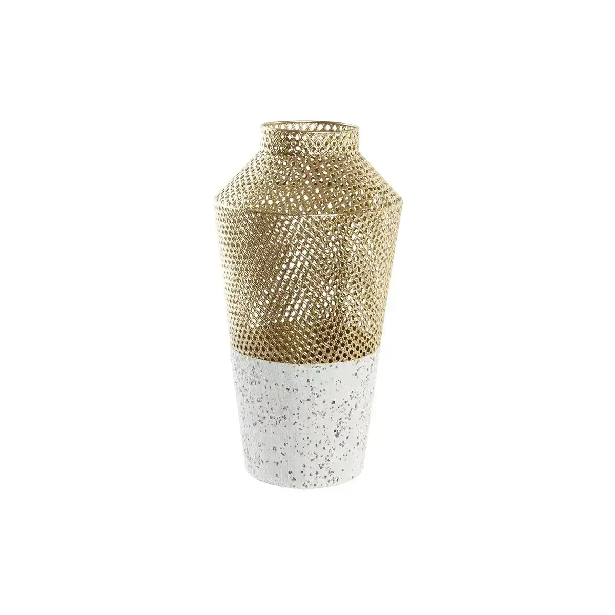 Vase dkd home decor gris dore metal moderne 25 x 25 x 48 cm_8712. DIAYTAR COTE D'IVOIRE - Là où la Qualité est Non Négociable. Parcourez notre boutique en ligne pour découvrir des produits qui incarnent le raffinement et l'excellence du Côte d'Ivoire.