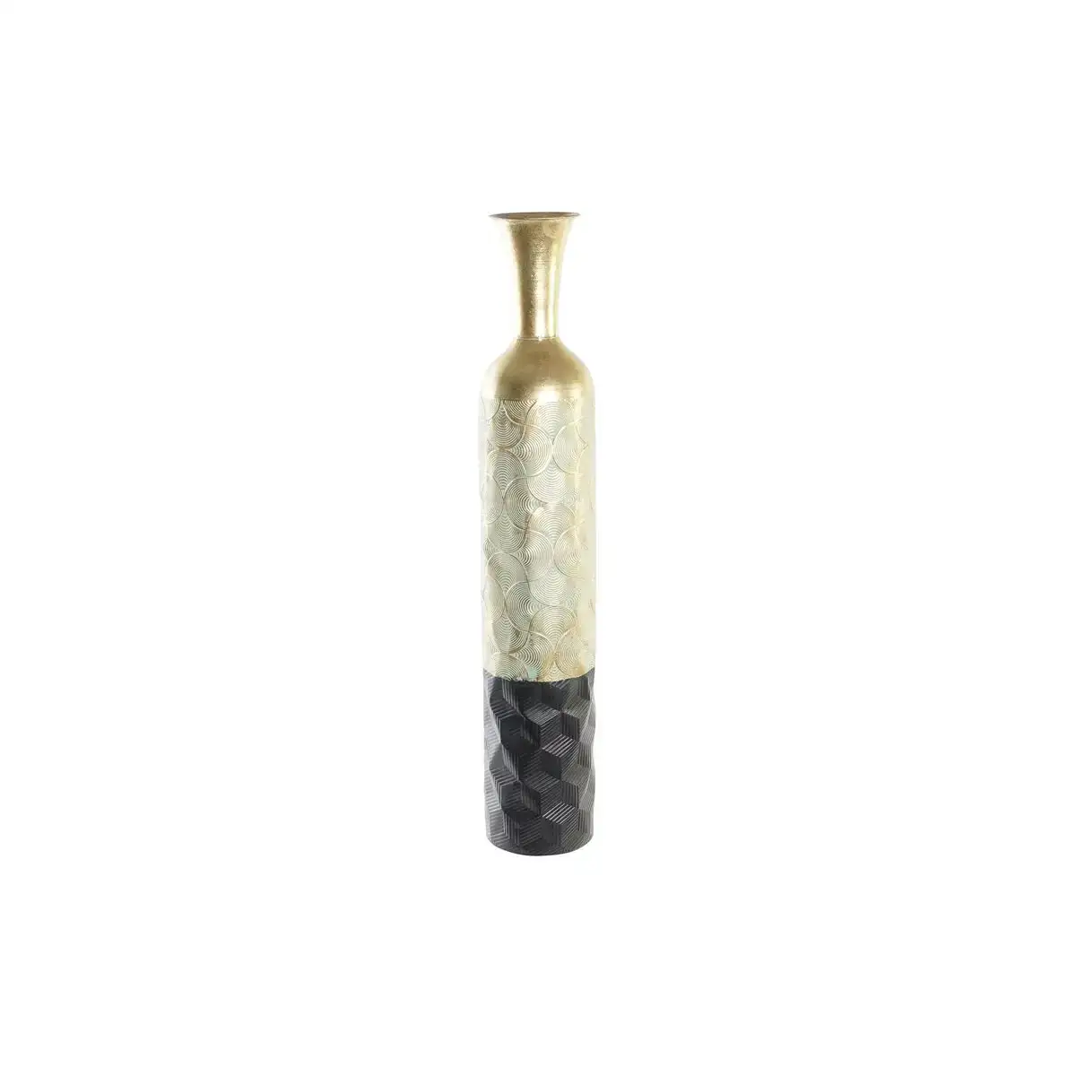 Vase dkd home decor noir dore metal bicolore arabe 16 x 16 x 91 cm _5649. DIAYTAR COTE D'IVOIRE - Où Chaque Achat Raconte une Histoire. Explorez notre boutique en ligne et créez votre propre narration à travers notre diversité de produits, chacun portant une signification unique.