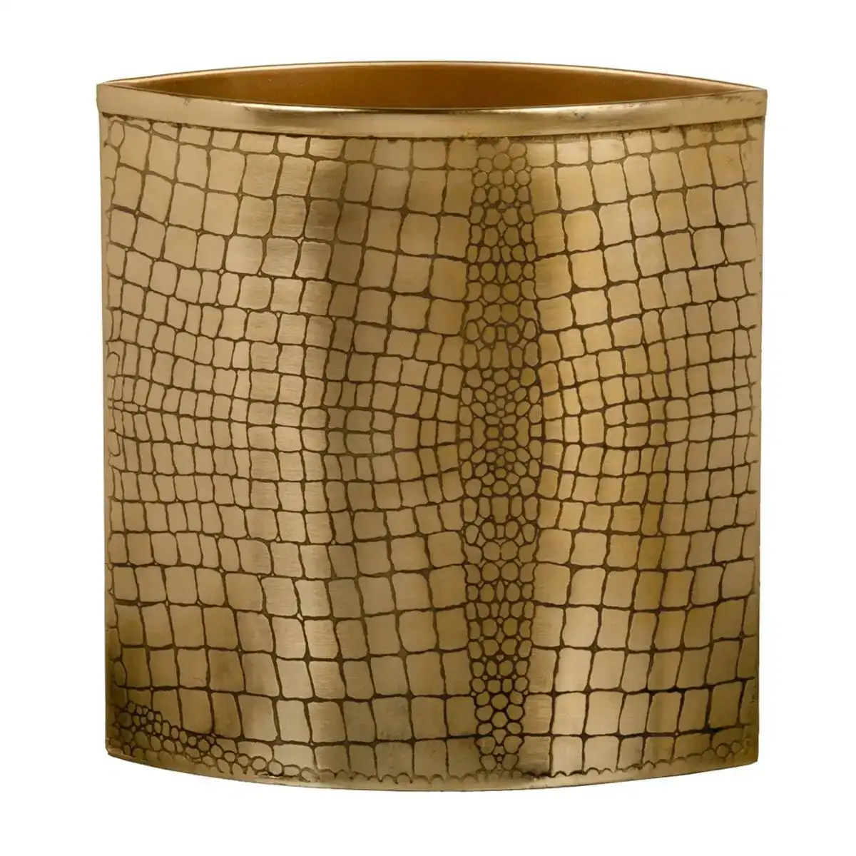Vase dore metal 24 x 9 x 24 cm_8492. DIAYTAR COTE D'IVOIRE - L'Art de Vivre le Shopping Authentique. Découvrez notre boutique en ligne et trouvez des produits qui célèbrent la culture et l'héritage du Côte d'Ivoire.