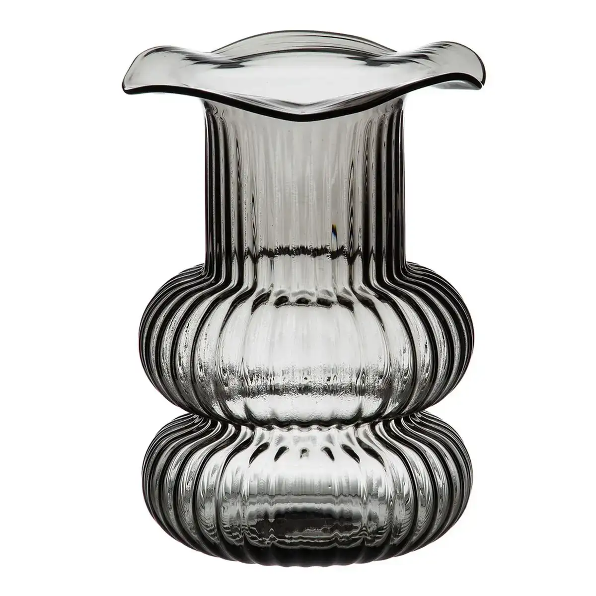Vase gris verre 16 5 x 16 5 x 25 cm_4411. DIAYTAR COTE D'IVOIRE - Où Choisir Devient une Découverte. Explorez notre boutique en ligne et trouvez des articles qui vous surprennent et vous ravissent à chaque clic.