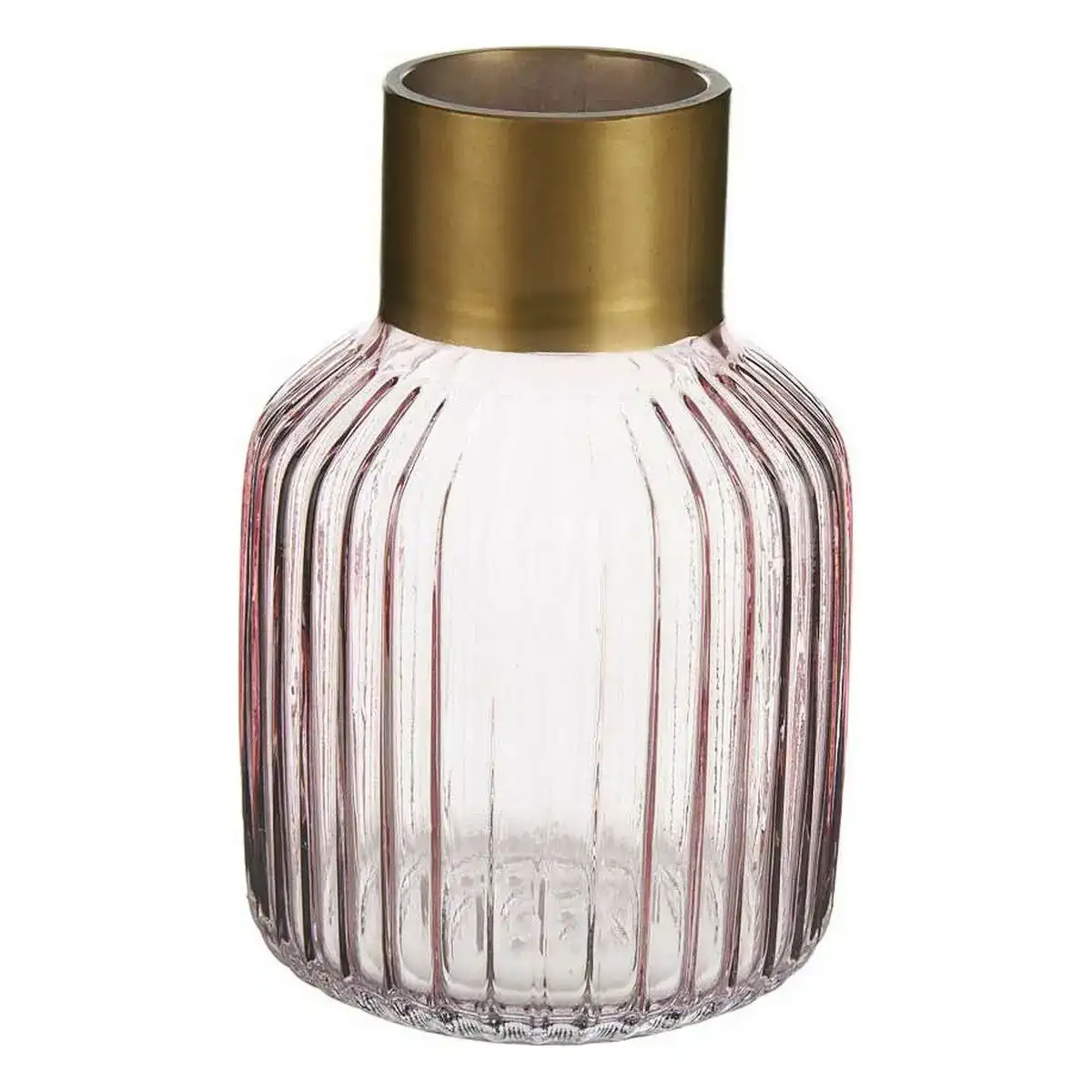 Vase rayures rose dore verre 12 x 18 x 12 cm _3274. DIAYTAR COTE D'IVOIRE - Votre Plateforme Shopping, Votre Choix Éclairé. Explorez nos offres et choisissez des articles de qualité qui reflètent votre style et vos valeurs.