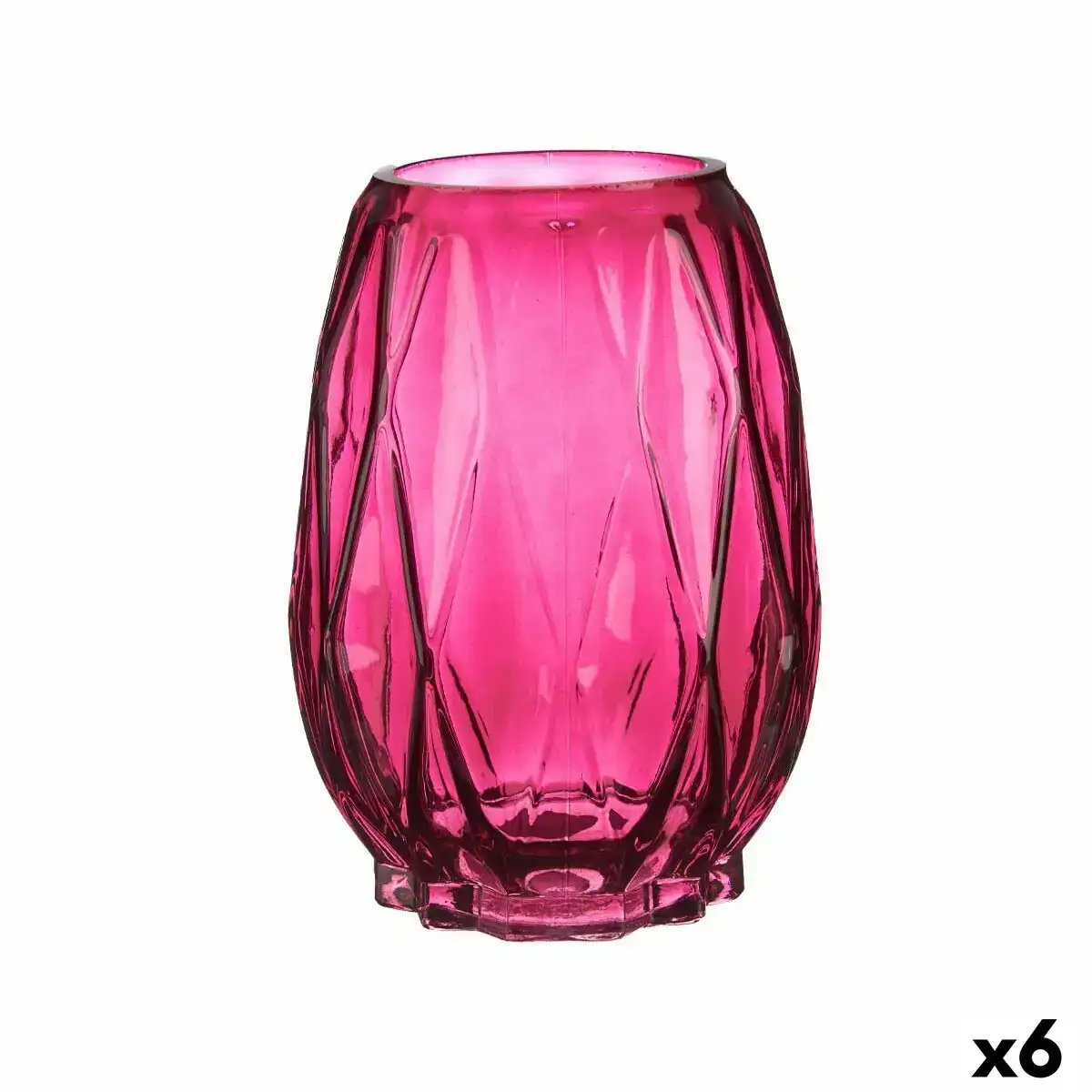 Vase taille losanges rose verre 13 5 x 19 x 13 5 cm 6 unites _2662. DIAYTAR COTE D'IVOIRE - L'Odyssée du Shopping à Votre Portée. Parcourez notre boutique en ligne et partez à la découverte d'articles qui rendront chaque jour spécial.