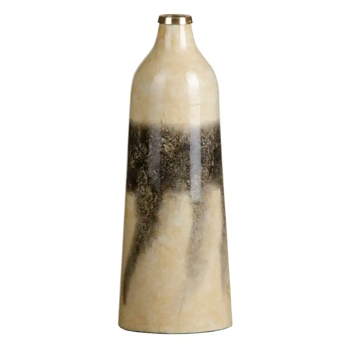 Vase verre gris creme 15 x 15 x 39 cm_6704. DIAYTAR COTE D'IVOIRE - Où Chaque Produit a sa Place. Parcourez notre catalogue et choisissez des articles qui s'intègrent parfaitement à votre style et à votre espace.