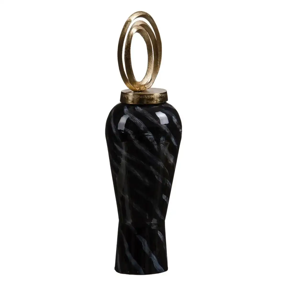 Vase verre noir dore metal 15 x 15 x 46 cm_5209. DIAYTAR COTE D'IVOIRE - Votre Destination pour un Shopping Réfléchi. Découvrez notre gamme variée et choisissez des produits qui correspondent à vos valeurs et à votre style de vie.