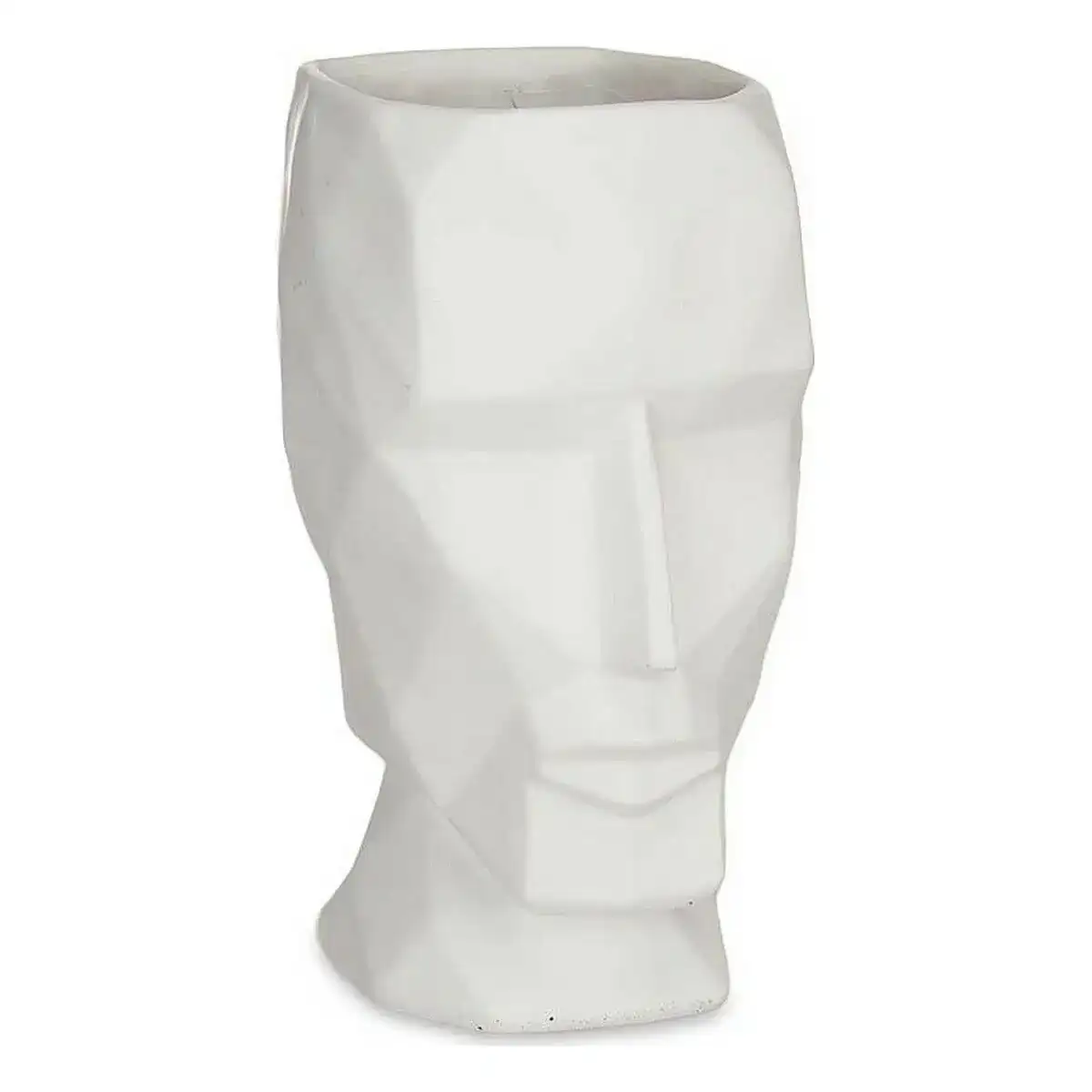 Vase visage 3d blanc polyresine 12 x 24 5 x 16 cm _1519. DIAYTAR COTE D'IVOIRE - Où la Tradition Renouvelée Rencontre l'Innovation. Explorez notre gamme de produits qui fusionnent l'héritage culturel avec les besoins contemporains.
