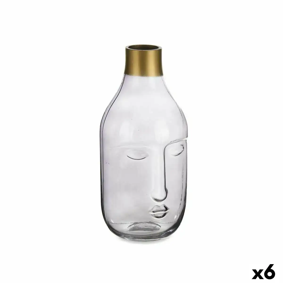 Vase visage gris verre 11 x 24 5 x 12 cm 6 unites _5343. DIAYTAR COTE D'IVOIRE - Votre Escale Shopping incontournable. Explorez notre boutique en ligne et dénichez des trésors qui reflètent la richesse culturelle et la modernité du Côte d'Ivoire.