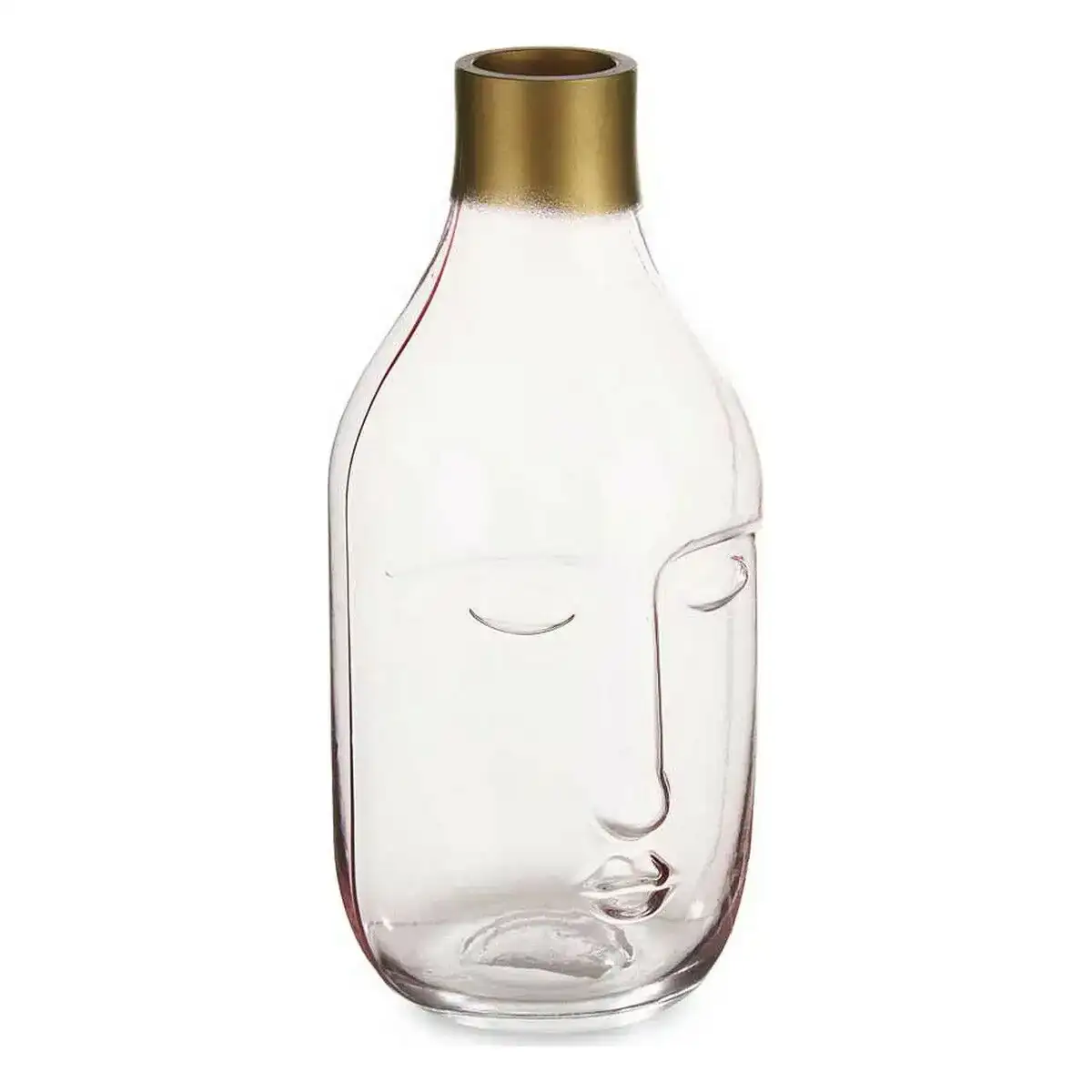 Vase visage rose verre 11 x 24 5 x 12 cm _7473. DIAYTAR COTE D'IVOIRE - Où Choisir Devient une Découverte. Explorez notre boutique en ligne et trouvez des articles qui vous surprennent et vous ravissent à chaque clic.