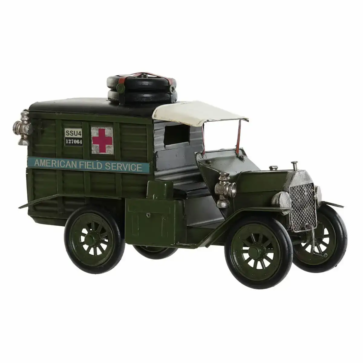 Vehicule dkd home decor decoratif 29 x 11 x 17 cm camouflage vintage_2258. DIAYTAR COTE D'IVOIRE - Votre Destination Shopping Authentique. Explorez notre boutique en ligne et découvrez des trésors qui reflètent l'âme du Côte d'Ivoire, pour une expérience shopping unique.