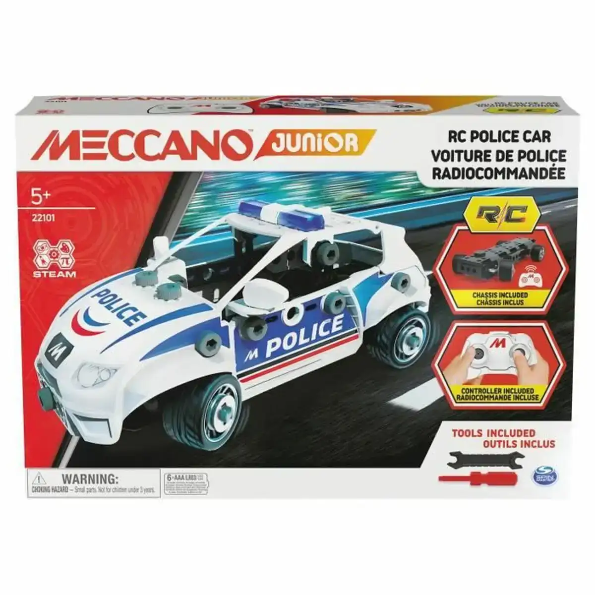 Vehicule telecommandee meccano junior stem vehicule telecommandee voiture de police_1975. DIAYTAR COTE D'IVOIRE - Votre Escapade Shopping Virtuelle. Explorez notre boutique en ligne et dénichez des trésors qui évoquent la culture et le savoir-faire sénégalais, un clic à la fois.
