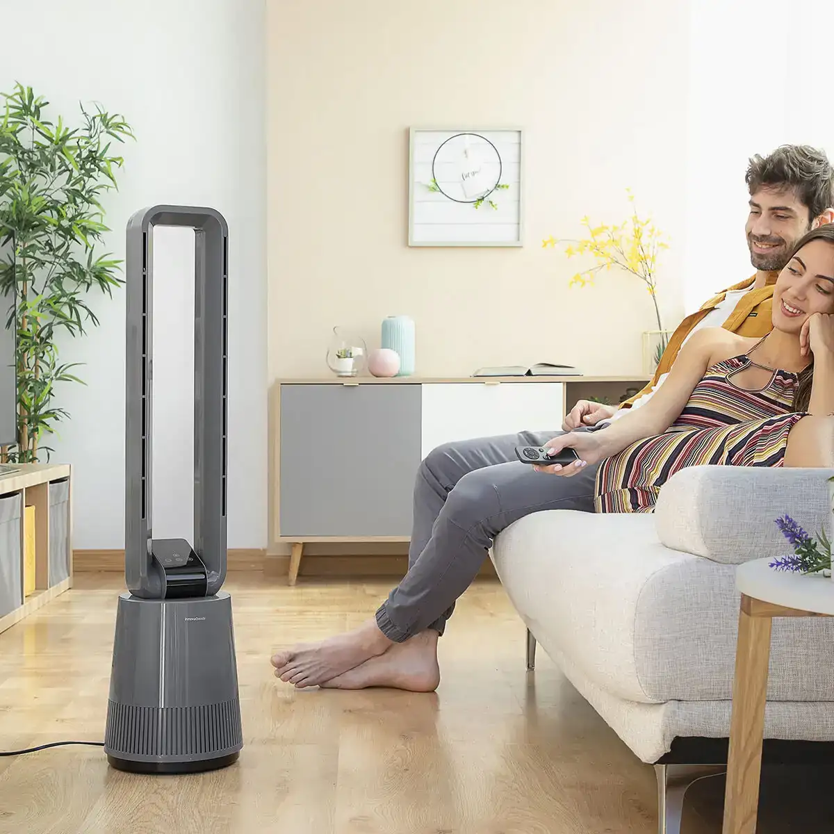 Ventilateur sans pales avec filtre purificateur et telecommande bloho innovagoods_6151. DIAYTAR COTE D'IVOIRE - L'Art de Vivre avec Authenticité. Explorez notre gamme de produits artisanaux et découvrez des articles qui apportent une touche unique à votre vie.