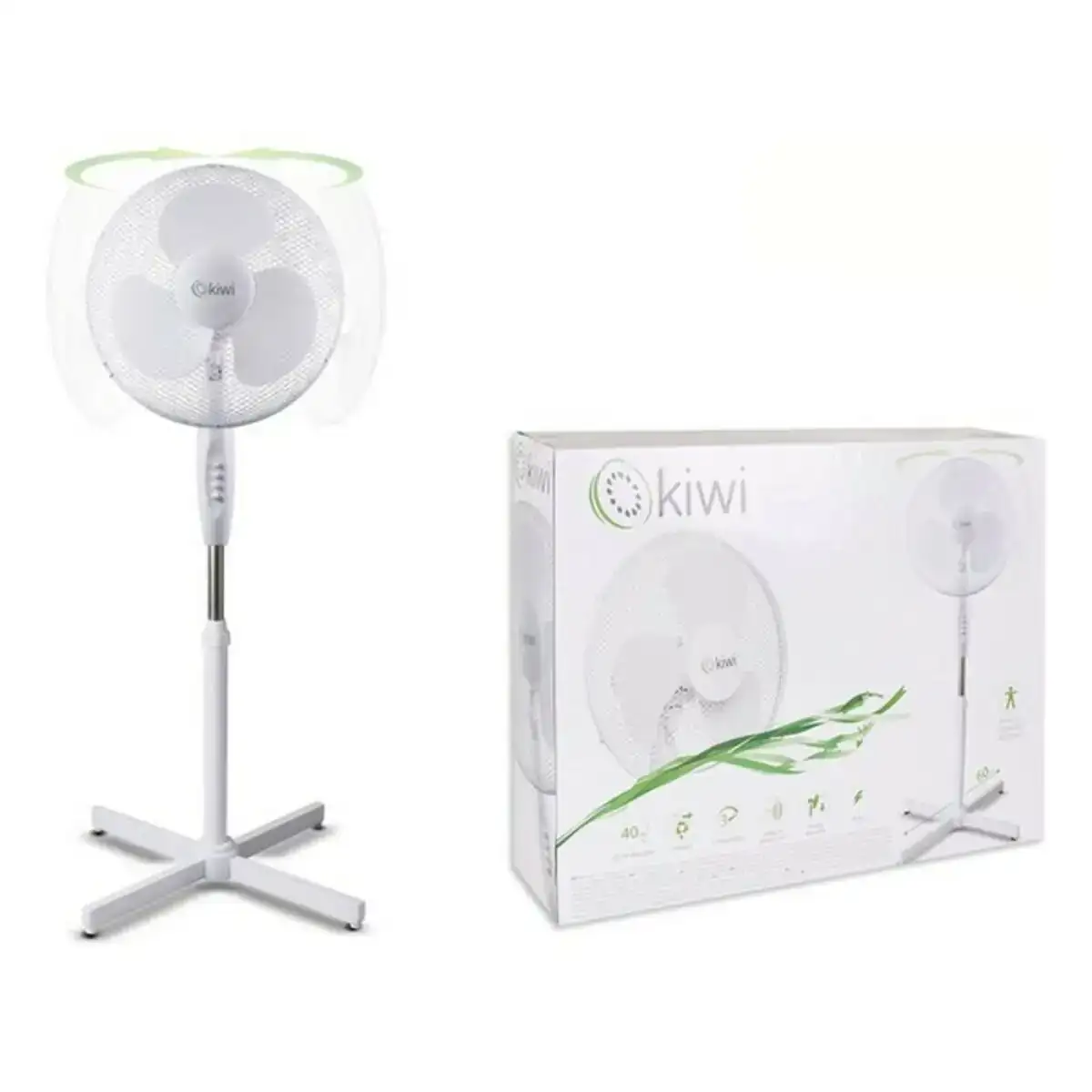 Ventilateur sur pied kiwi blanc multicouleur o 40 cm reconditionne c _9197. DIAYTAR COTE D'IVOIRE - Là où Chaque Produit a son Propre Éclat. Explorez notre boutique en ligne et trouvez des articles qui ajoutent de la brillance à votre quotidien.