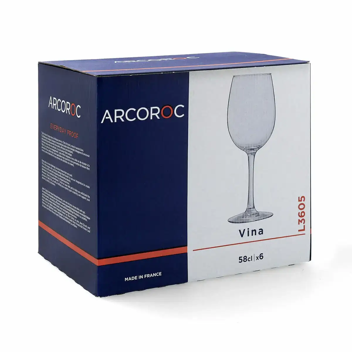 Verre de vin arcoroc 6 unites 58 cl _9602. DIAYTAR COTE D'IVOIRE - Là où Choisir est une Célébration de l'Artisanat. Explorez notre gamme variée et choisissez des produits qui incarnent la tradition et le talent des artisans du Côte d'Ivoire.