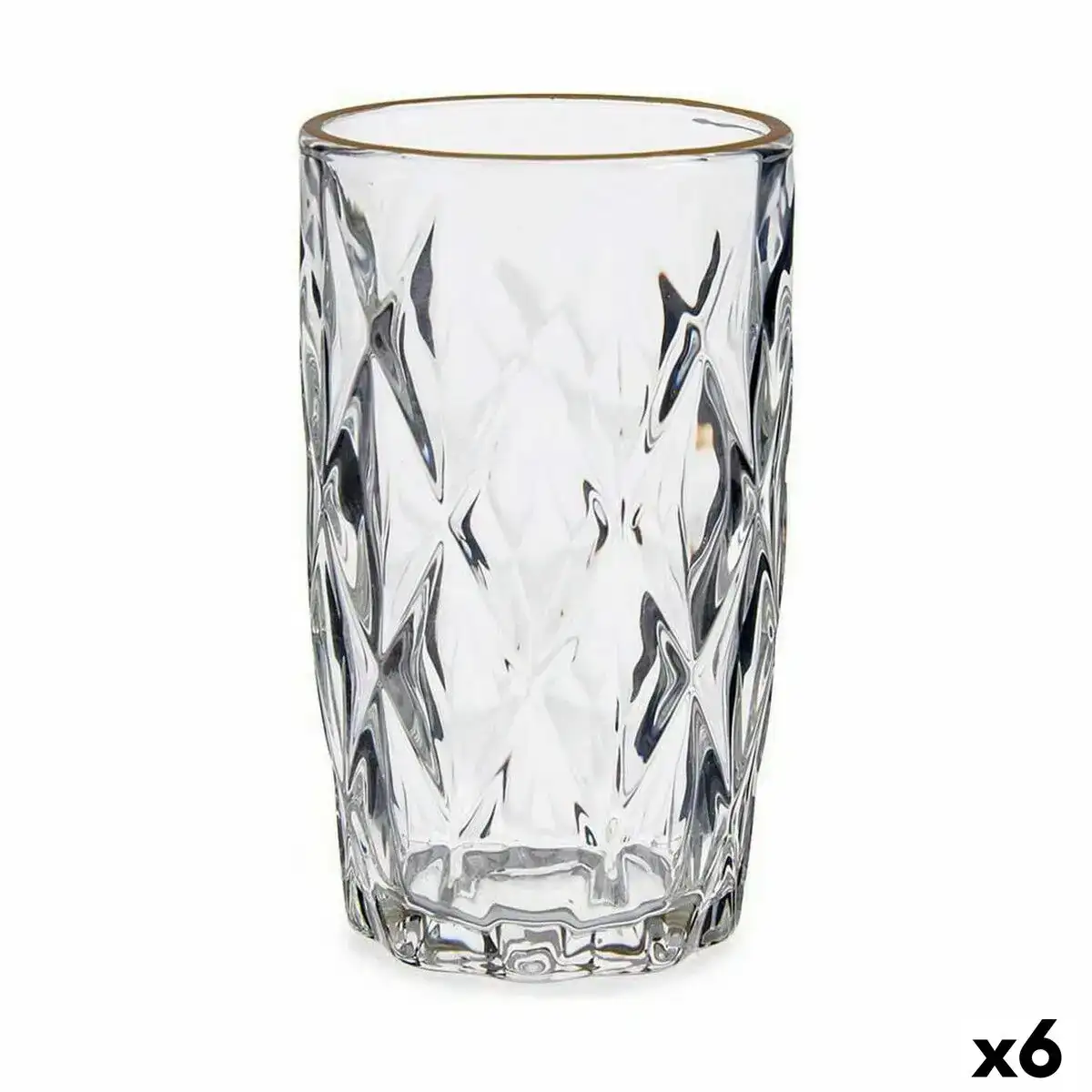 Verre dore transparent verre 6 unites 340 ml _1599. Bienvenue dans l'univers captivant de DIAYTAR COTE D'IVOIRE - Votre Plateforme de Shopping Tout-en-Un. Parcourez notre boutique en ligne pour découvrir des produits uniques, allant des articles ménagers aux élégants accessoires de mode.