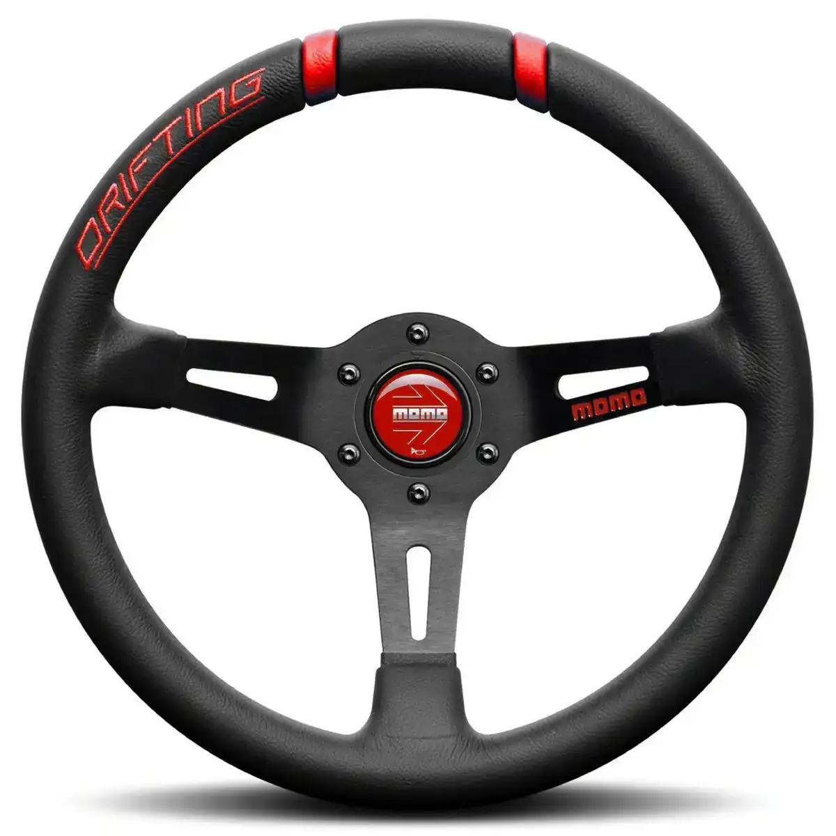 Volant racing momo drifting noir rouge o 33 cm_1419. DIAYTAR COTE D'IVOIRE - L'Art du Shopping Distinctif. Naviguez à travers notre gamme soigneusement sélectionnée et choisissez des produits qui définissent votre mode de vie.