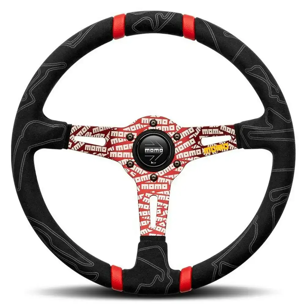 Volant racing momo ultra noir rouge o 35 cm_1694. DIAYTAR COTE D'IVOIRE - Où la Mode et le Confort se Rencontrent. Plongez dans notre univers de produits et trouvez des articles qui vous habillent avec style et aisance.