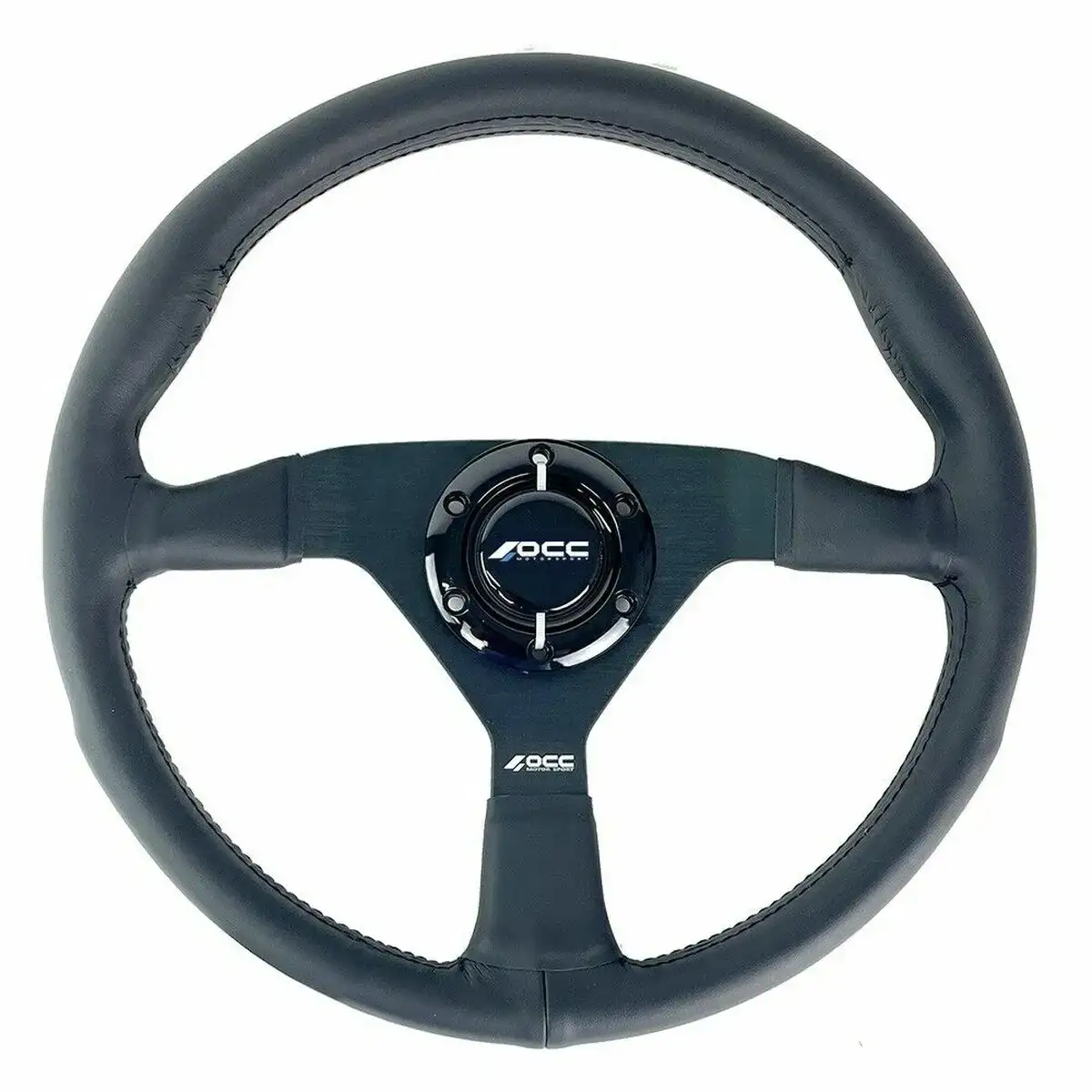 Volant racing occ motorsport occvol014 noir cuir 350 mm_5037. DIAYTAR COTE D'IVOIRE - L'Art de Choisir, l'Art de Vivre. Explorez notre univers de produits soigneusement sélectionnés pour vous offrir une expérience shopping riche et gratifiante.