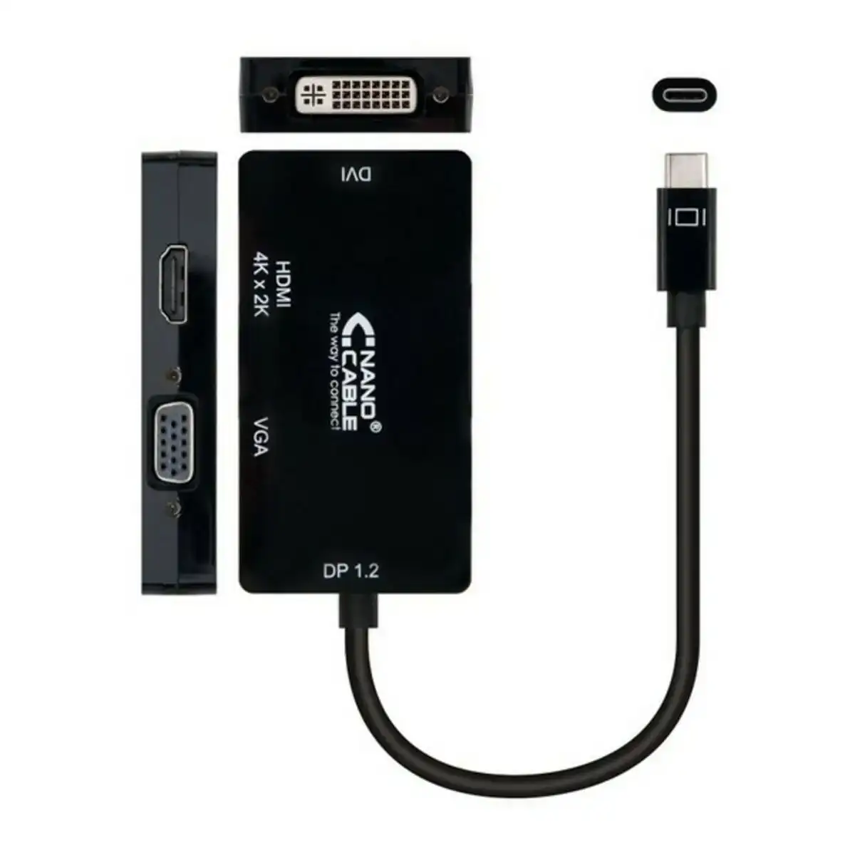 Adaptateur usb c vers vga hdmi dvi nanocable 10 16 4301 bk 10 cm noir_1745. Bienvenue sur DIAYTAR COTE D'IVOIRE - Votre Galerie Shopping Personnalisée. Découvrez un monde de produits diversifiés qui expriment votre style unique et votre passion pour la qualité.