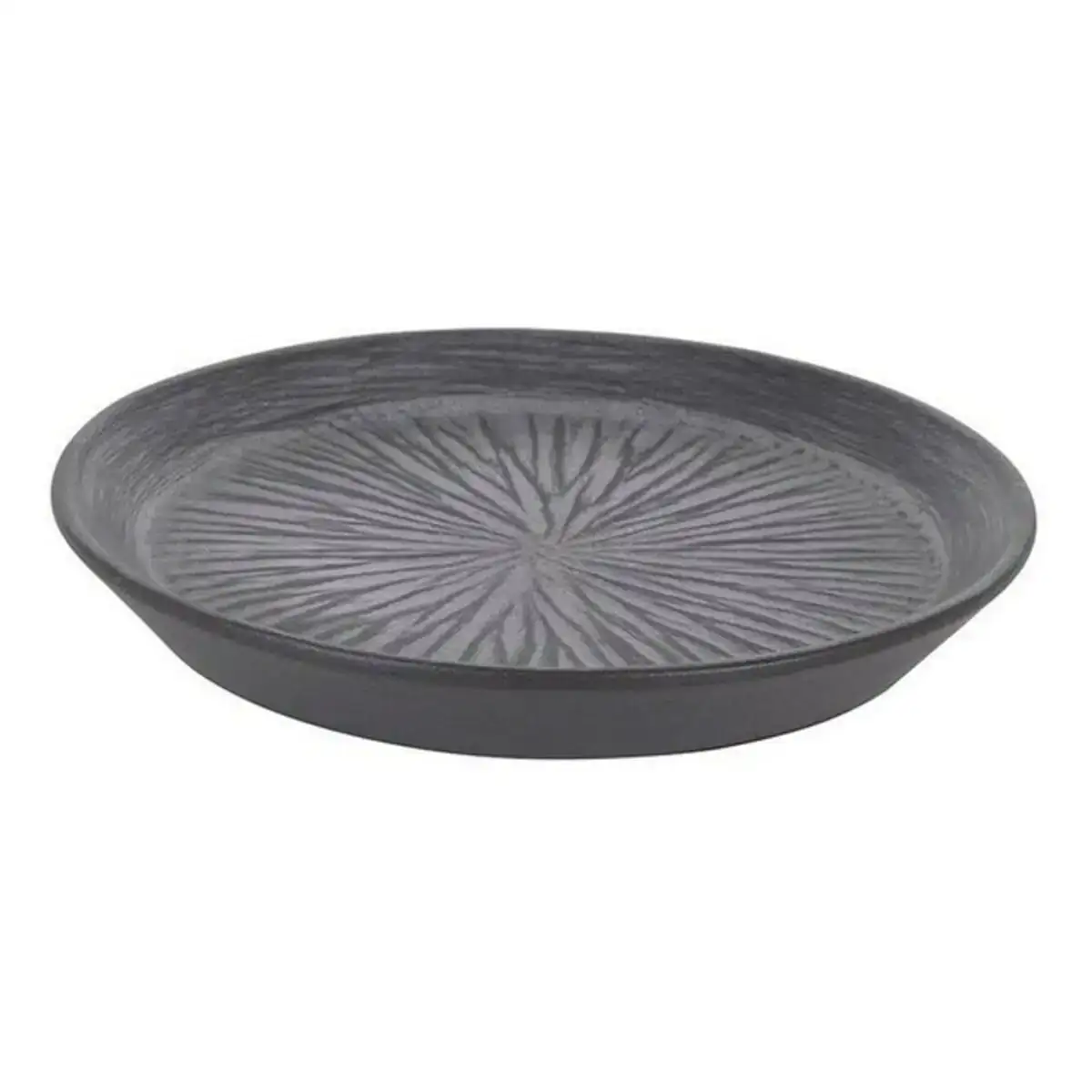 Assiette en gre s lotus en porcelaine noire ø 18 x 2 5 cm_5134. DIAYTAR COTE D'IVOIRE - Là où la Diversité Rencontre la Qualité. Parcourez notre gamme complète et trouvez des produits qui incarnent la richesse et l'unicité du Côte d'Ivoire.