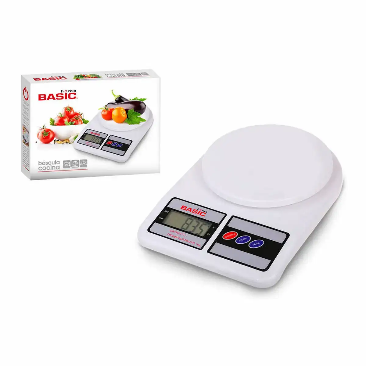 Balance de cuisine basic home digital lcd 7 kg blanc 23 x 16 x 3 6 cm_9578. Bienvenue sur DIAYTAR COTE D'IVOIRE - Où Chaque Article a son Histoire. Découvrez notre sélection méticuleuse de produits qui racontent l'authenticité et la beauté du Côte d'Ivoire.