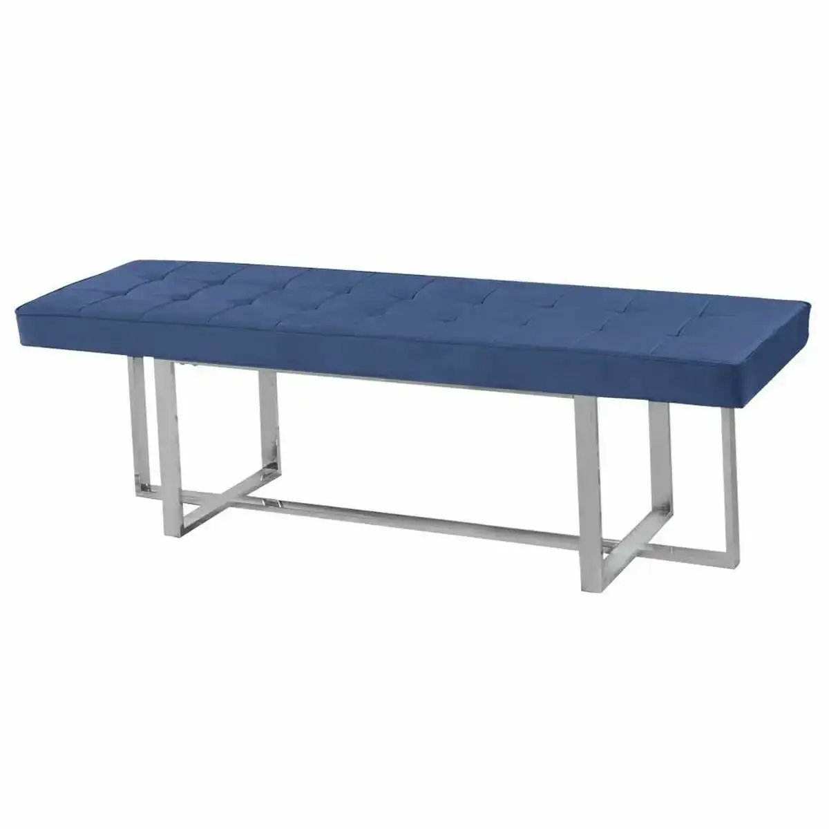 Banc dkd home decor acier polyester bleu 150 x 45 x 45 cm_8159. DIAYTAR COTE D'IVOIRE - Votre Destination pour un Shopping Réfléchi. Découvrez notre gamme variée et choisissez des produits qui correspondent à vos valeurs et à votre style de vie.