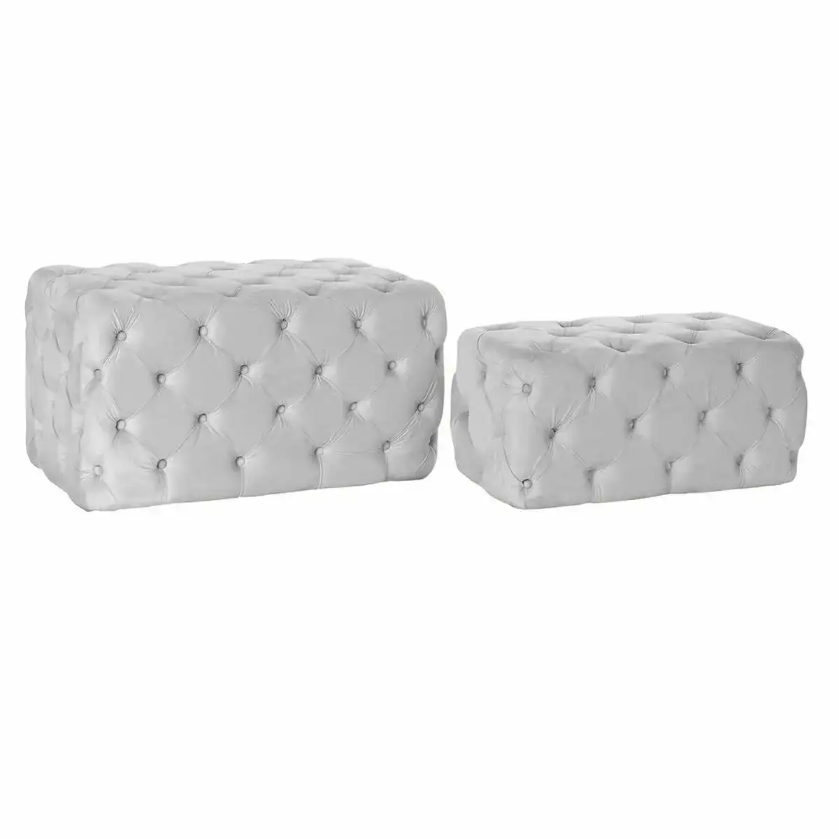 Banc dkd home decor gris polyester velours mdf bois 88 x 53 x 48 cm_6873. DIAYTAR COTE D'IVOIRE - Où Chaque Détail Compte. Parcourez nos produits soigneusement sélectionnés et choisissez des articles qui correspondent à votre style et à vos valeurs.