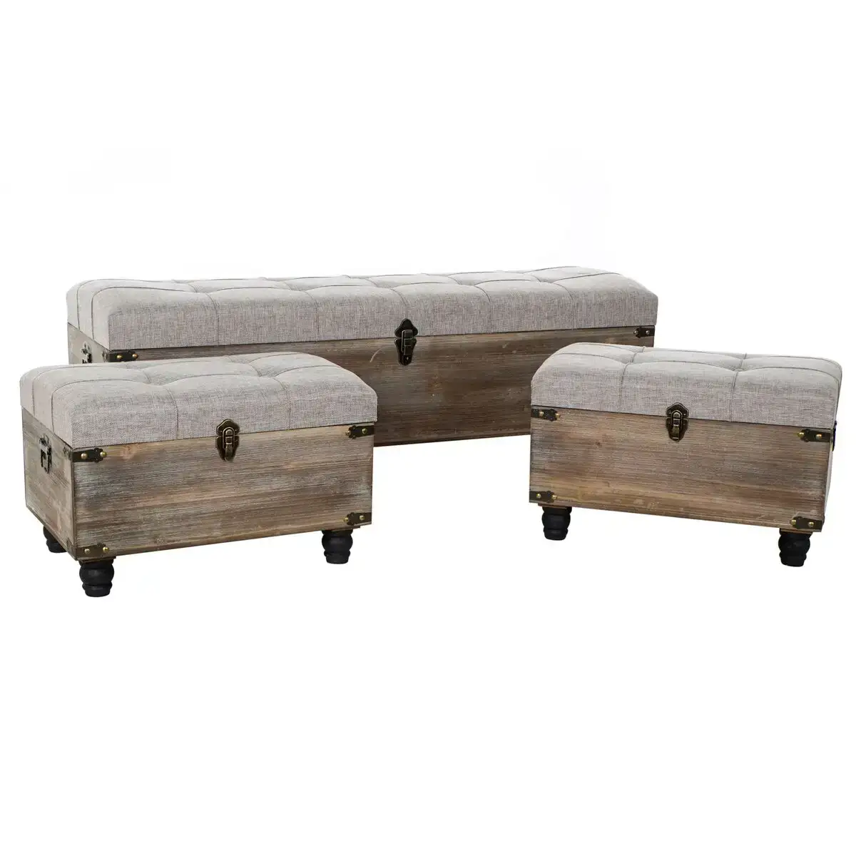 Banc dkd home decor noir gris bois marron polyester 120 x 40 x 42 cm_8446. DIAYTAR COTE D'IVOIRE - Où Choisir Devient une Découverte. Explorez notre boutique en ligne et trouvez des articles qui vous surprennent et vous ravissent à chaque clic.