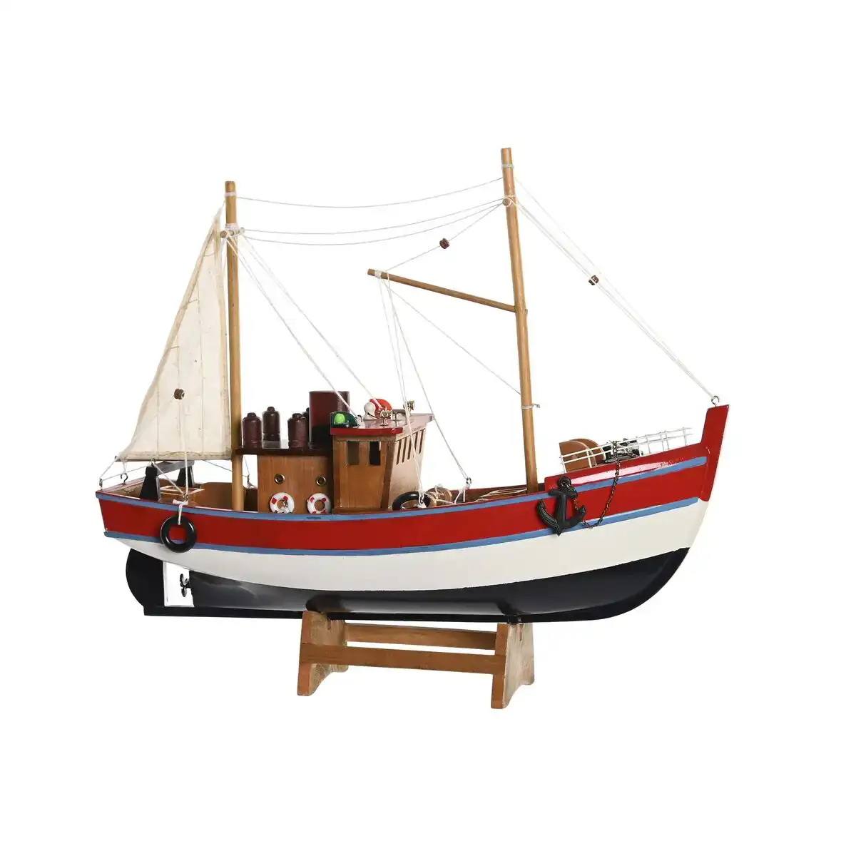 Barco dkd home decor 40 x 13 5 x 35 cm rouge bleu blanc_5231. DIAYTAR COTE D'IVOIRE - L'Art de Vivre le Shopping en Ligne. Découvrez notre plateforme intuitive et trouvez des produits qui vous inspirent et vous enchantent, à chaque clic.