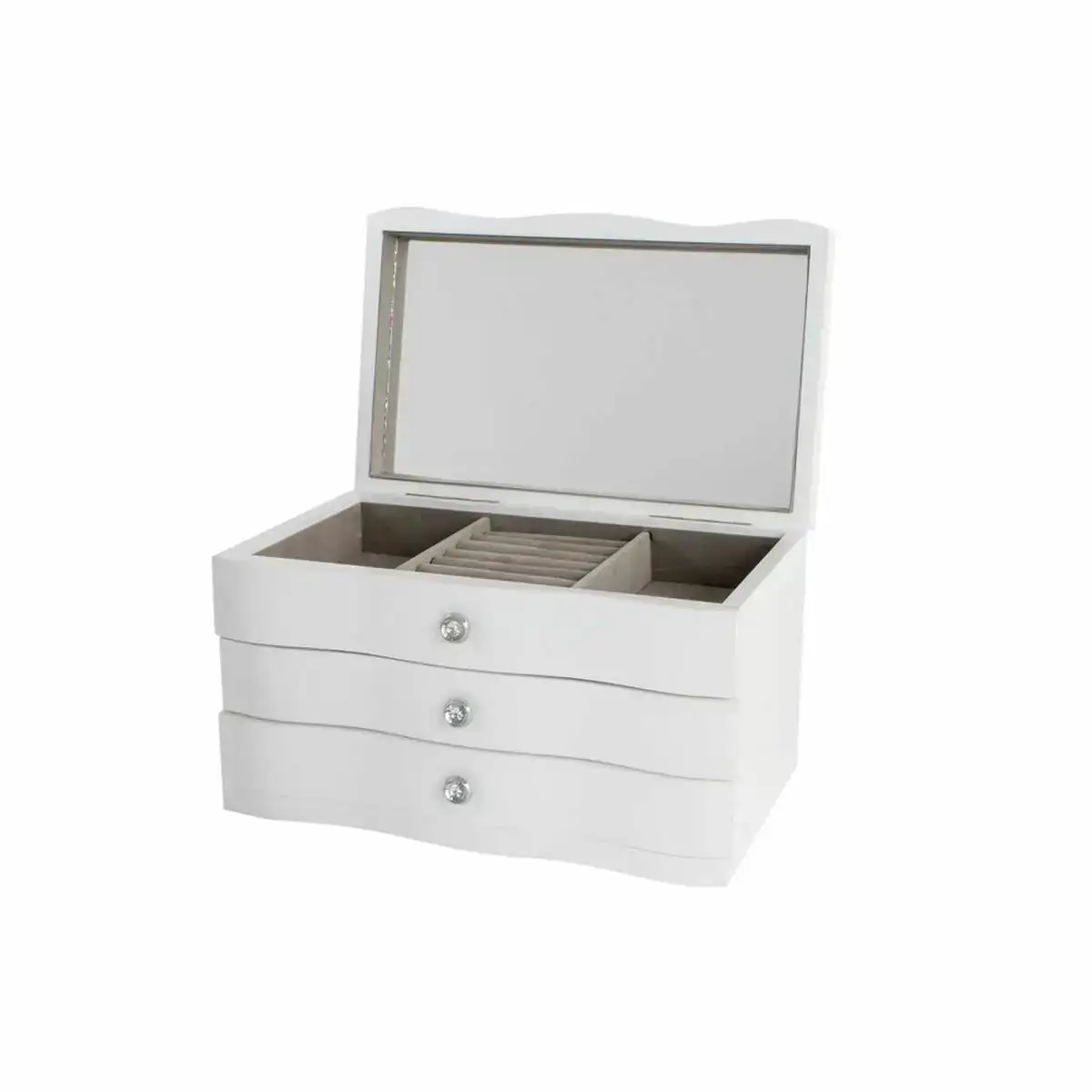 Boi te a bijoux dkd home decor 27 x 18 x 16 cm bois mdf blanc_6208. DIAYTAR COTE D'IVOIRE - Votre Plateforme pour un Shopping Inspiré. Explorez nos offres variées et découvrez des articles qui stimulent votre créativité et embellissent votre vie.