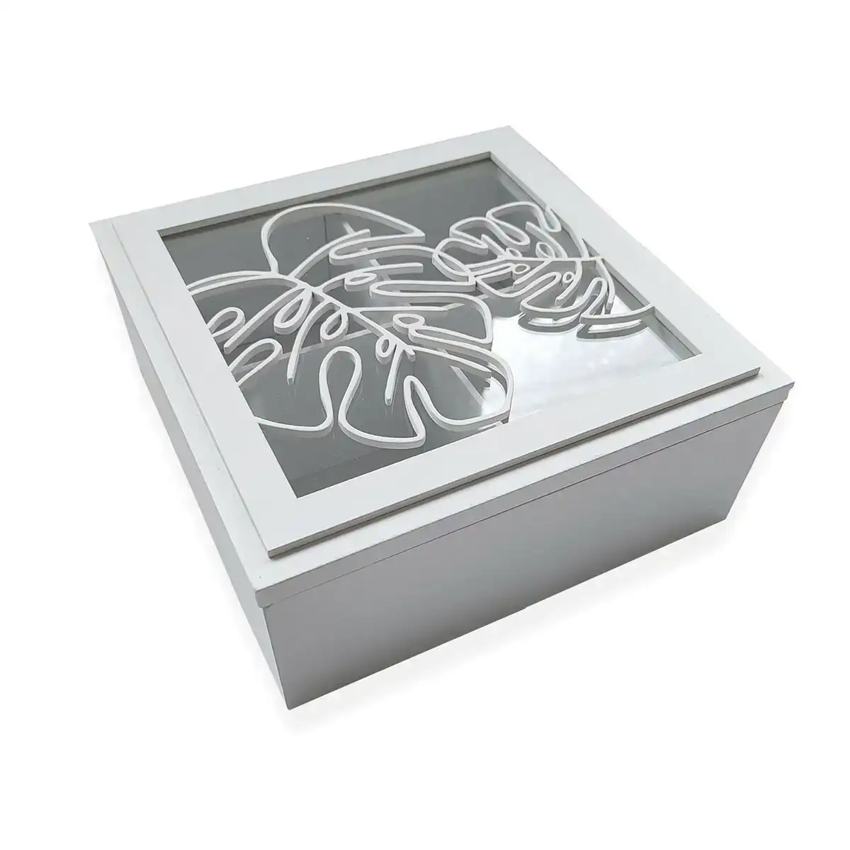 Boi te de corative versa feuilles mdf bois 20 x 8 x 20 cm_3208. DIAYTAR COTE D'IVOIRE - L'Essence de la Tradition et de la Modernité réunies. Explorez notre plateforme en ligne pour trouver des produits authentiques du Côte d'Ivoire, tout en découvrant les dernières tendances du monde moderne.