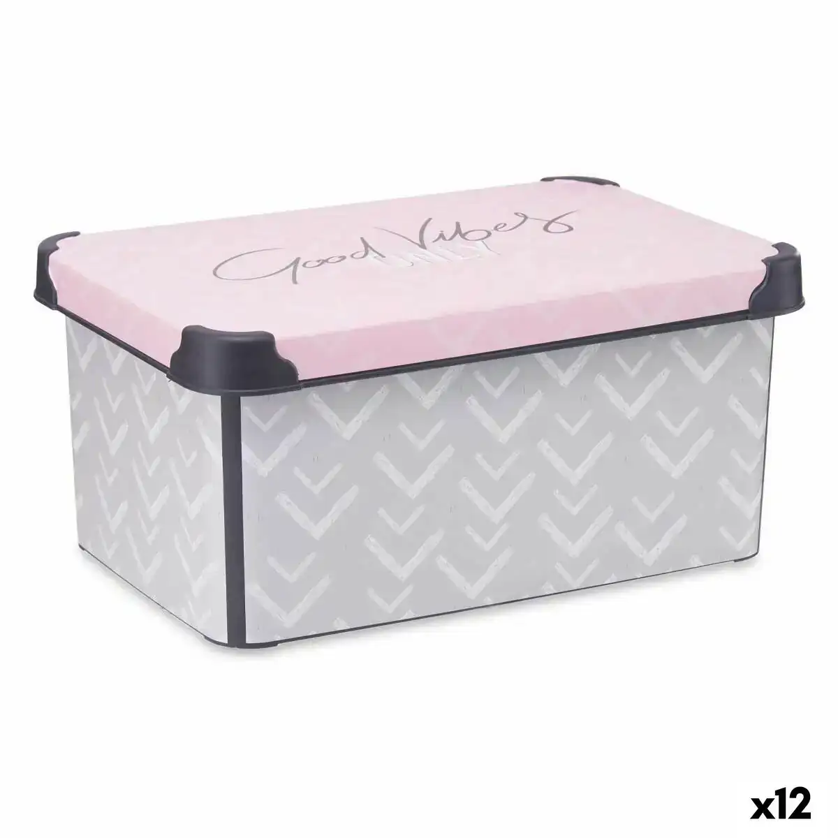 Boi te de rangement avec couvercle vibes gris rose plastique 10 l 22 7 x 16 5 x 34 5 cm 12 unite s_9994. DIAYTAR COTE D'IVOIRE - Votre Portail Vers l'Exclusivité. Explorez notre boutique en ligne pour découvrir des produits uniques et raffinés, conçus pour ceux qui recherchent l'excellence.