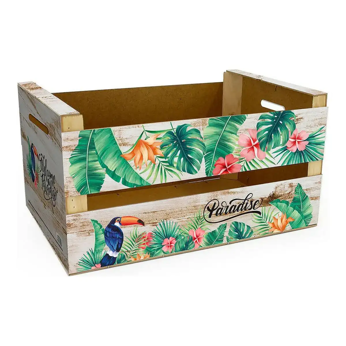 Boi te de rangement confortime paradise shine tropical 44 x 24 5 x 23 cm_4316. DIAYTAR COTE D'IVOIRE - Votre Portail vers l'Extraordinaire. Parcourez nos collections et découvrez des produits qui vous emmènent au-delà de l'ordinaire, créant une expérience de shopping mémorable.