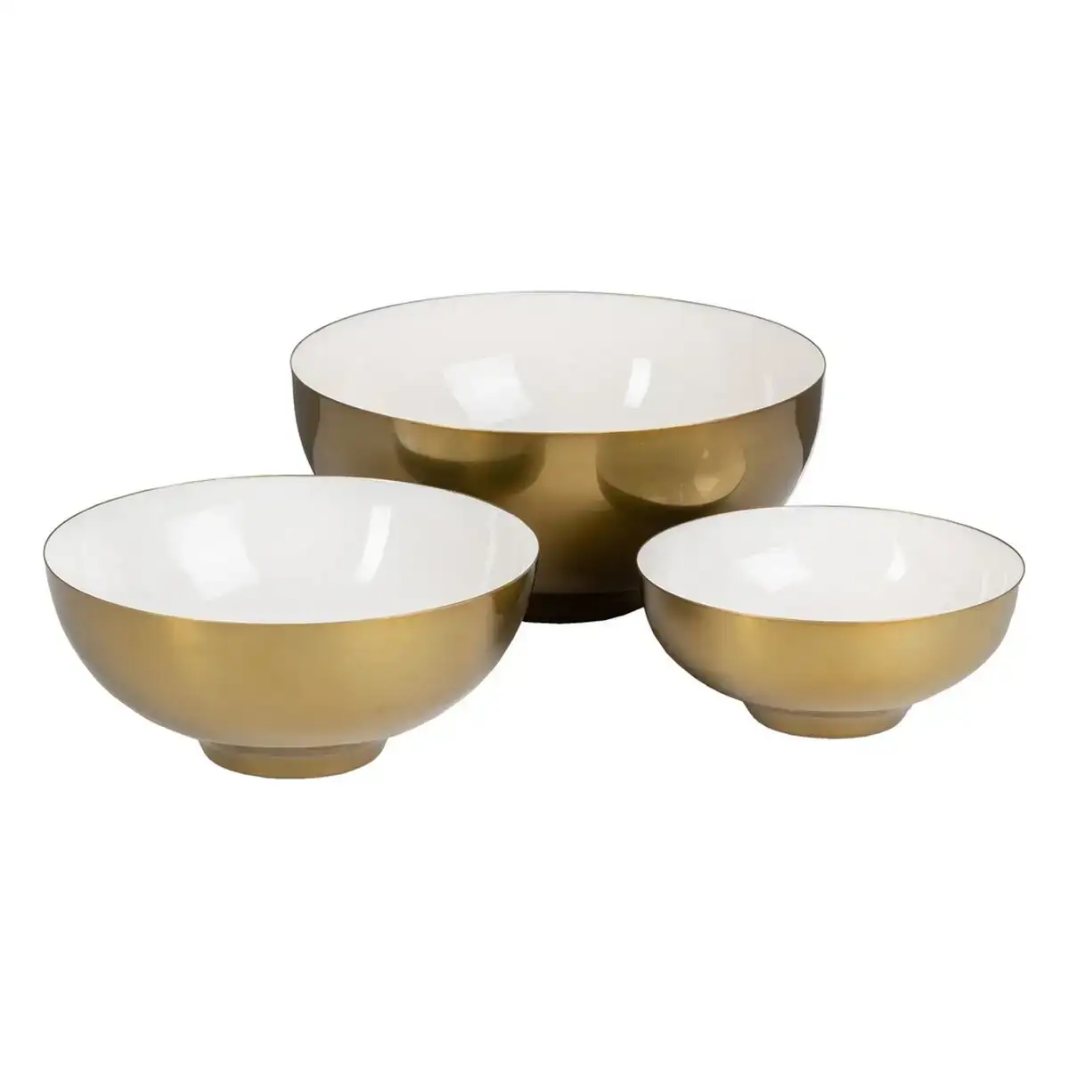Bol 30 x 30 x 14 cm fer blanc dore 3 unite s_6508. DIAYTAR COTE D'IVOIRE - Où Choisir est un Voyage Cultuel. Explorez notre boutique en ligne et découvrez des produits qui célèbrent la richesse et la diversité culturelle du Côte d'Ivoire.
