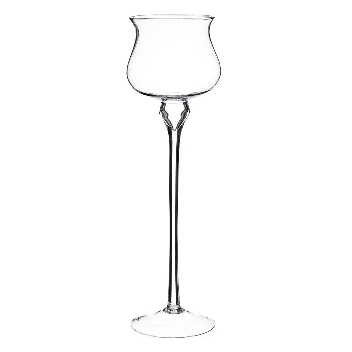 Bougeoir cristal transparent 16 x 16 x 60 cm_6499. DIAYTAR COTE D'IVOIRE - Votre Compagnon Shopping, Votre Style Unique. Explorez notre boutique en ligne pour dénicher des trésors qui expriment qui vous êtes, de la mode à la maison.