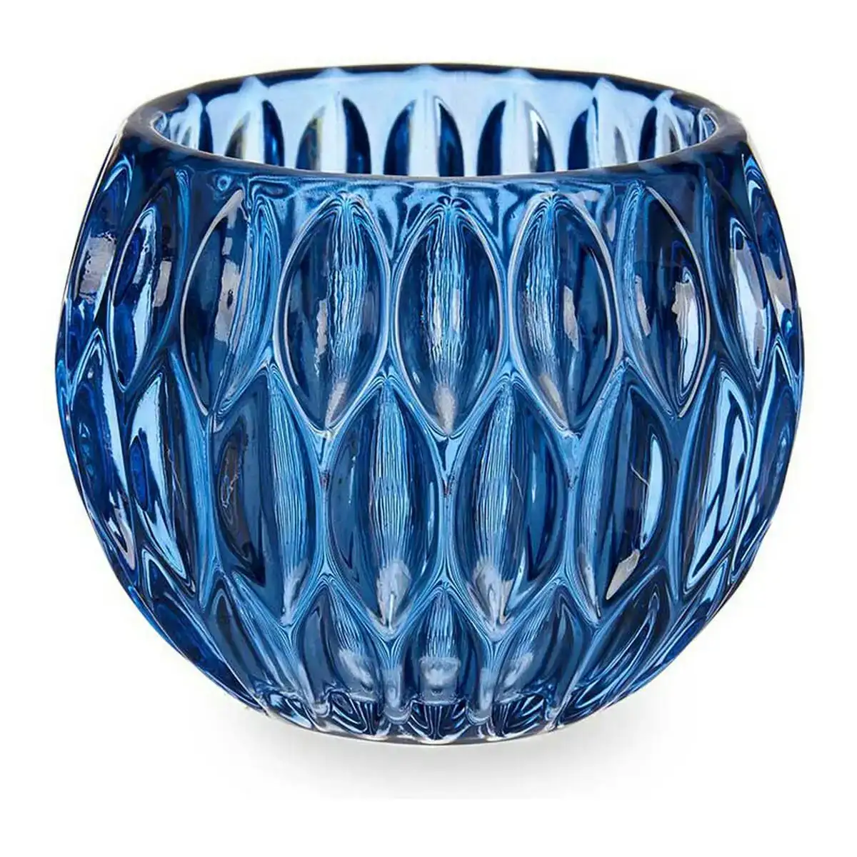 Bougeoir hexagonal cristal bleu 11 x 9 x 11 cm_8180. DIAYTAR COTE D'IVOIRE - Où Chaque Détail Compte. Naviguez à travers notre gamme variée et choisissez des articles qui ajoutent une touche spéciale à votre quotidien, toujours avec qualité et style.