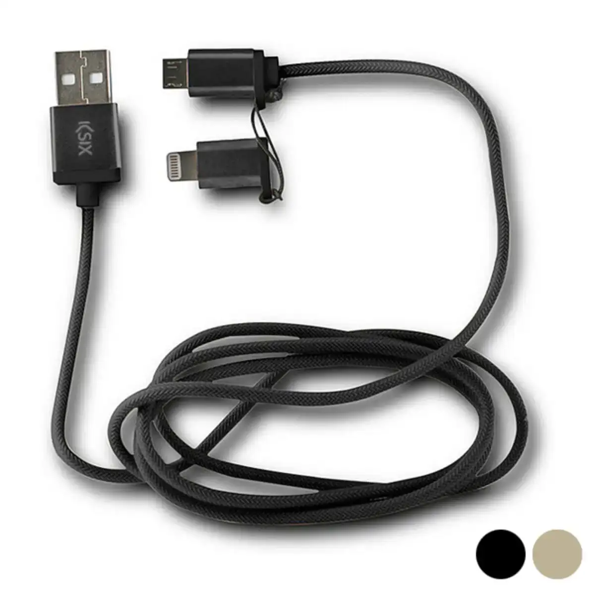 Ca ble usb vers micro usb et lightning ksix_7988. DIAYTAR COTE D'IVOIRE - Là où la Découverte est au Rendez-vous. Plongez dans notre catalogue et trouvez des articles qui éveilleront votre curiosité et élargiront vos horizons.