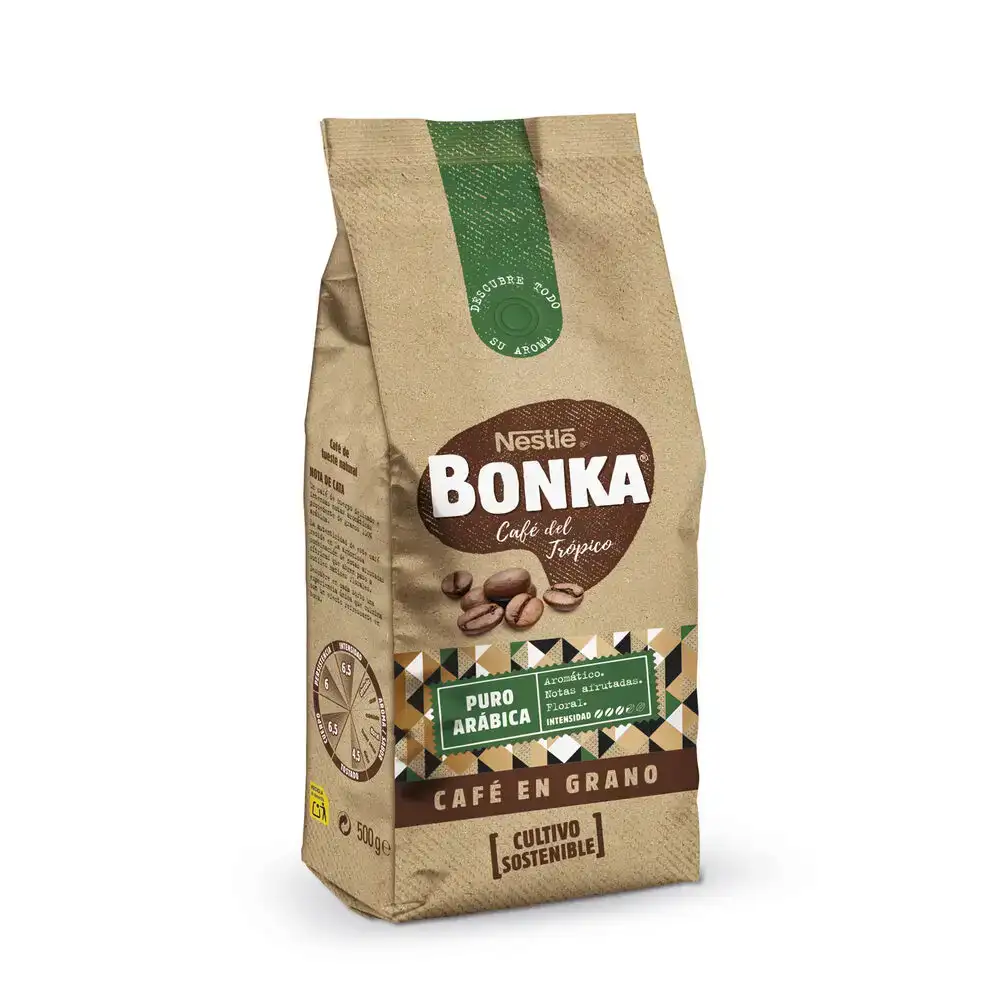 Cafe en grains bonka arabica 500g_1641. DIAYTAR COTE D'IVOIRE - L'Artisanat à Portée de Clic. Découvrez notre boutique en ligne pour trouver des produits uniques qui célèbrent la créativité et l'artisanat sénégalais.