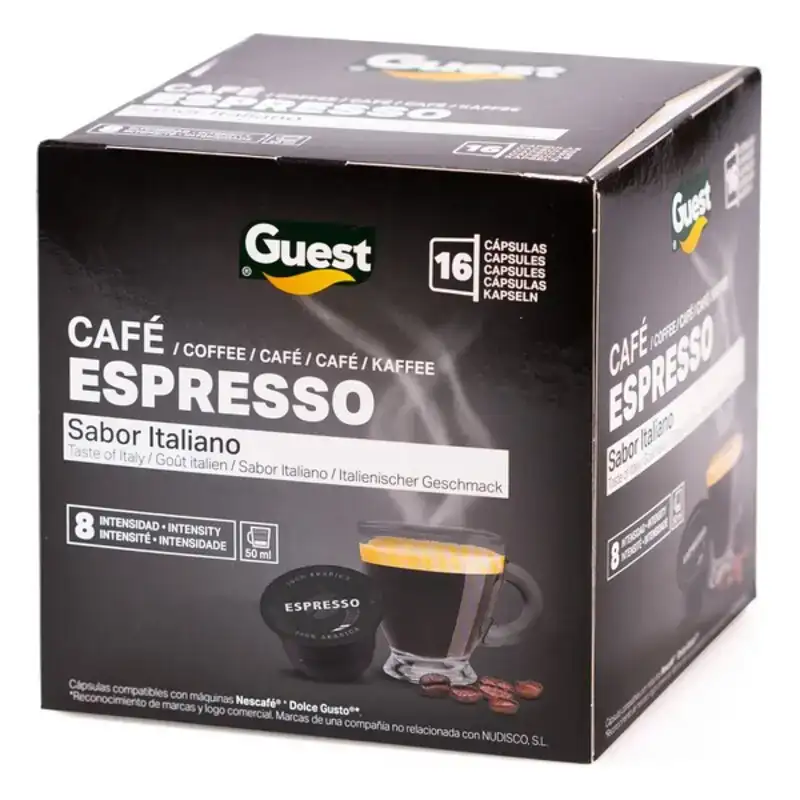Capsules de cafe espresso guest 16 uds_3350. Bienvenue chez DIAYTAR COTE D'IVOIRE - Où Chaque Objet a son Histoire. Découvrez notre sélection méticuleuse et choisissez des articles qui racontent l'âme du Côte d'Ivoire.