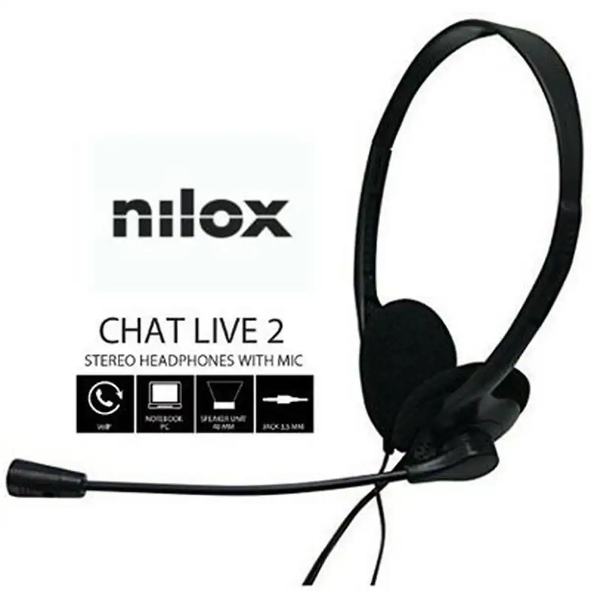 Casque avec microphone nilox control vol_6288. DIAYTAR COTE D'IVOIRE - Où Chaque Détail Fait la Différence. Parcourez notre sélection soignée et choisissez des articles qui rehaussent votre quotidien, du fonctionnel à l'esthétique.
