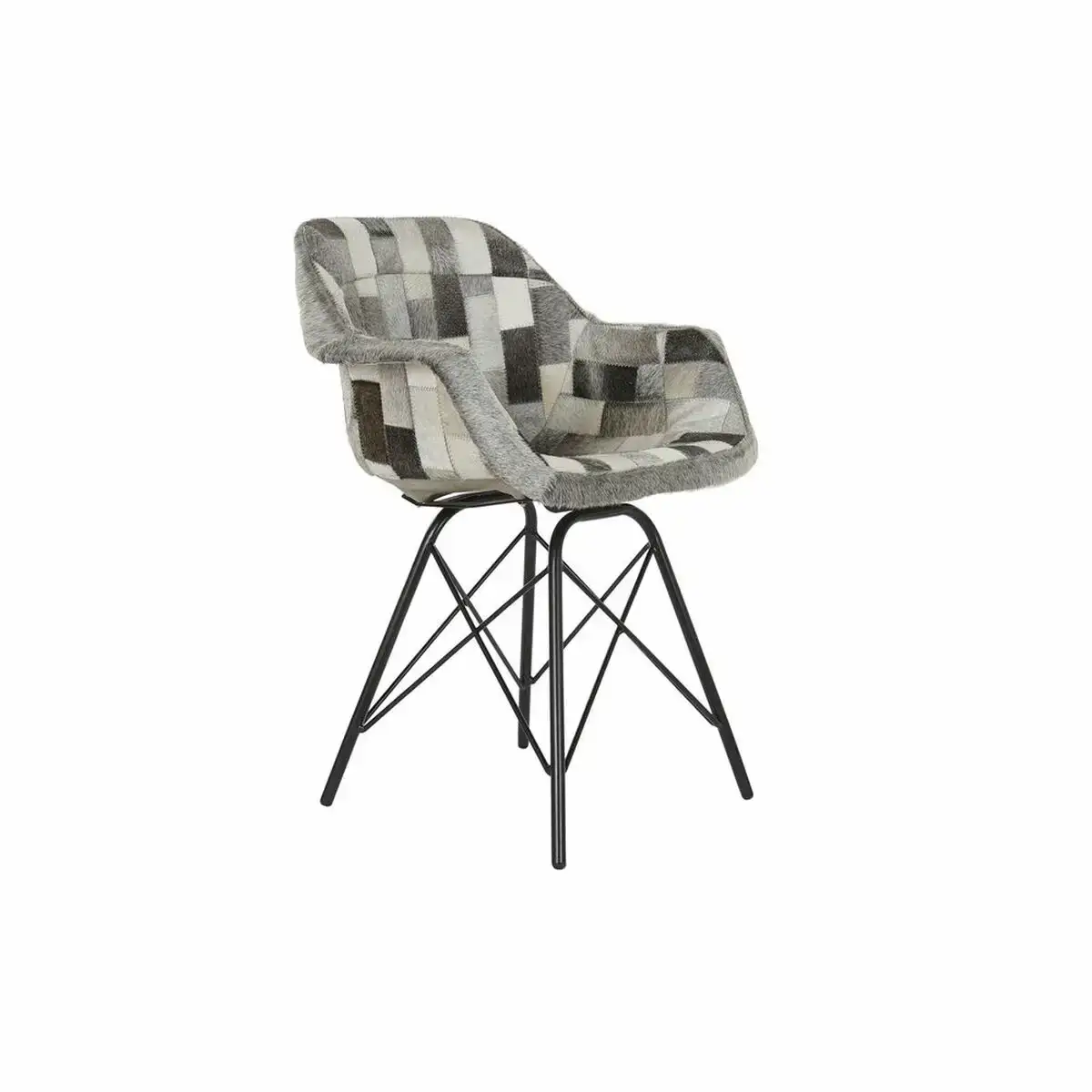 Chaise avec accoudoirs dkd home decor 60 5 x 53 x 81 5 cm noir gris beige me tal blanc plastique_9362. DIAYTAR COTE D'IVOIRE - Votre Destination Shopping Éthique. Parcourez notre gamme et choisissez des articles qui respectent l'environnement et les communautés locales.