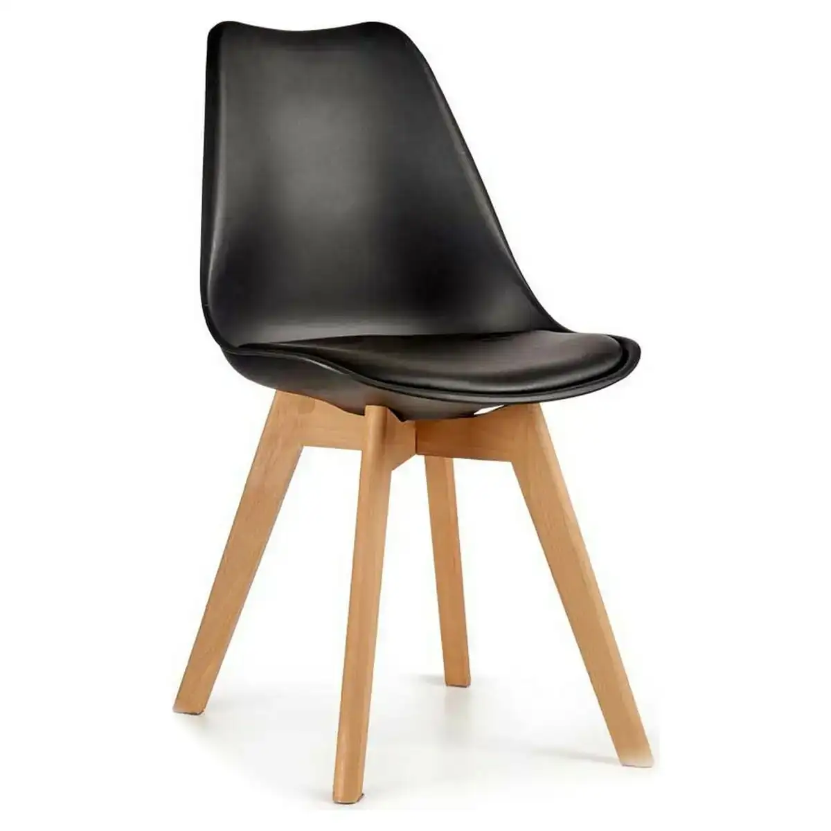 Chaise de salle a manger noir marron clair bois plastique 48 x 80 x 60 cm_4211. Bienvenue chez DIAYTAR COTE D'IVOIRE - Où le Shopping Rencontre la Qualité. Explorez notre sélection soigneusement conçue et trouvez des produits qui définissent le luxe abordable.