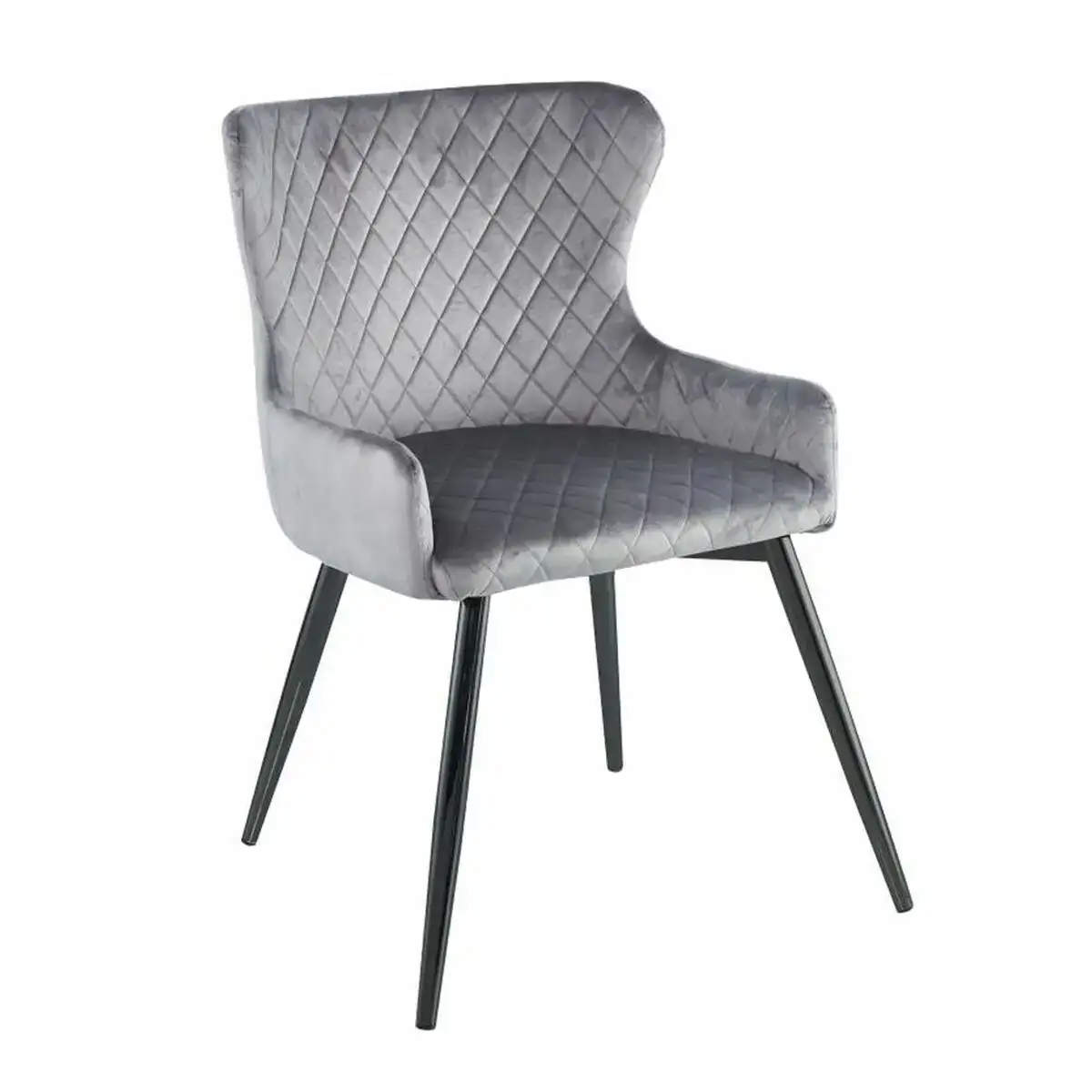 Chaise dkd home decor 65 x 55 x 82 cm noir gris me tal plastique_2363. DIAYTAR COTE D'IVOIRE - Votre Passage vers le Raffinement. Plongez dans notre univers de produits exquis et choisissez des articles qui ajoutent une touche de sophistication à votre vie.