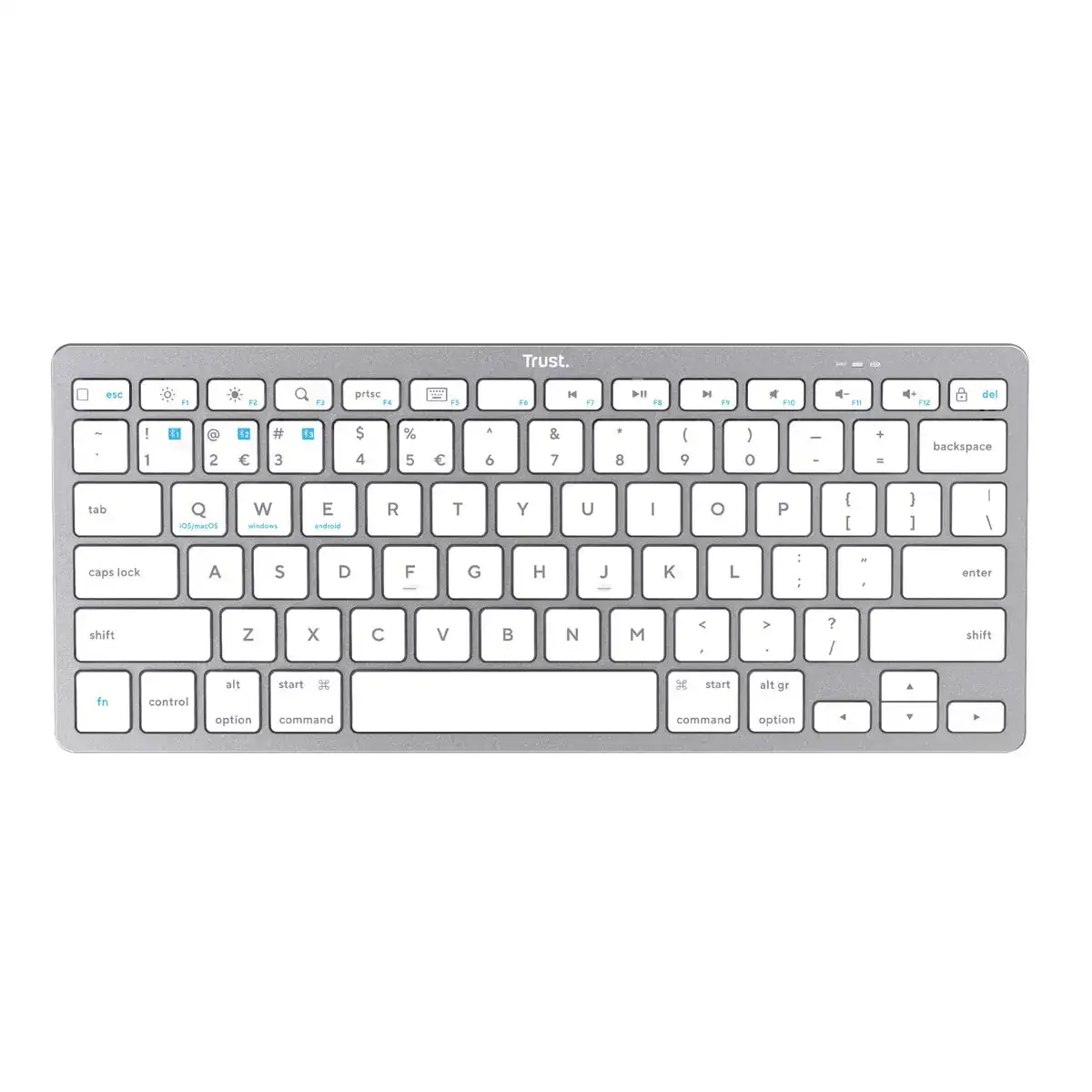 Clavier bluetooth trust 24907 argent portugais_9318. Bienvenue chez DIAYTAR COTE D'IVOIRE - Où Chaque Produit a son Histoire. Plongez dans notre sélection diversifiée et découvrez des articles qui racontent le riche patrimoine sénégalais.