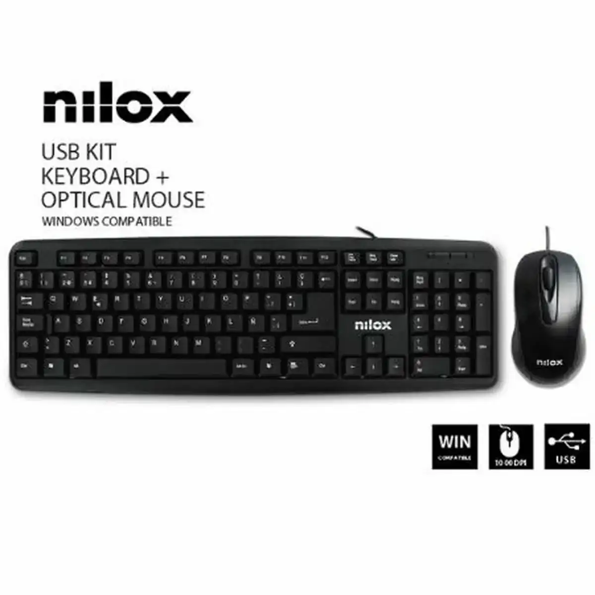 Clavier et souris nilox usb noir_2474. DIAYTAR COTE D'IVOIRE - Votre Source de Trésors Culturels. Naviguez à travers notre catalogue et trouvez des articles qui mettent en avant la richesse de la culture sénégalaise.