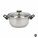 Cocotte avec couvercle en verre quid habitat inox_7571. DIAYTAR COTE D'IVOIRE - L'Art du Shopping Éclairé. Naviguez à travers notre plateforme intuitive et découvrez une variété d'articles soigneusement sélectionnés pour répondre à vos besoins et à vos envies.