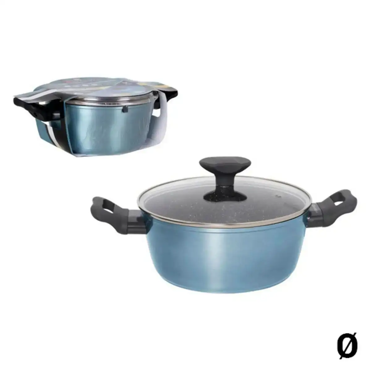 Cocotte avec couvercle en verre quttin bleu_7861. Bienvenue chez DIAYTAR COTE D'IVOIRE - Où Chaque Article Est une Découverte. Naviguez à travers nos offres et laissez-vous surprendre par des trésors cachés qui enrichiront votre vie.