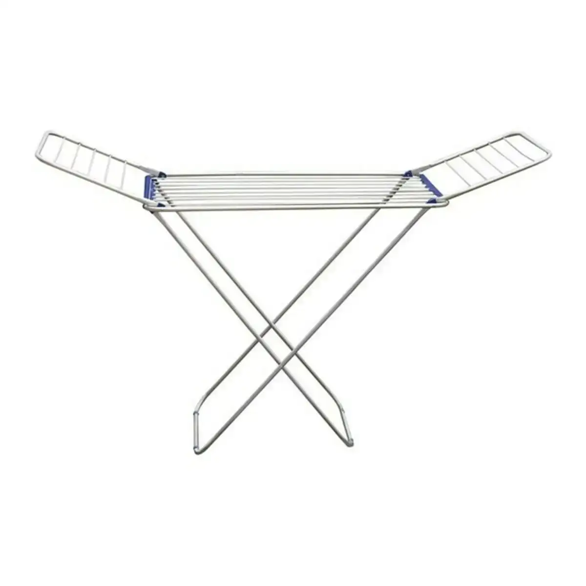 Corde a linge pliante argent aluminium bleu 175 x 55 x 110 cm_5726. DIAYTAR COTE D'IVOIRE - Où Chaque Achat Raconte une Histoire. Explorez notre boutique en ligne et créez votre propre narration à travers notre diversité de produits, chacun portant une signification unique.