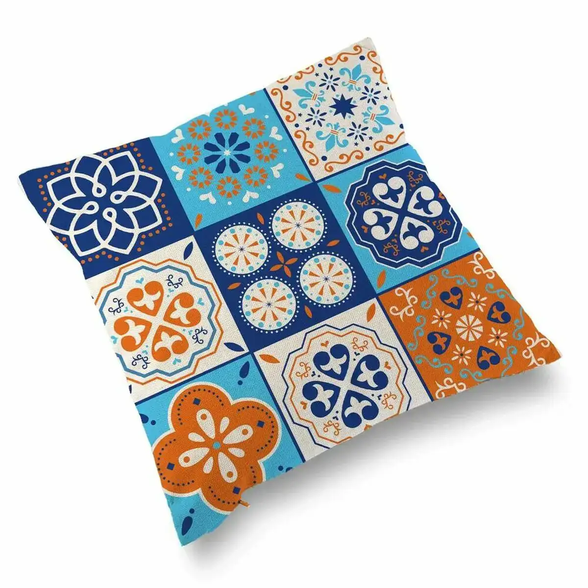 Coussin avec garnissage versa mosai que orange polyester 15 x 45 x 45 cm_9562. DIAYTAR COTE D'IVOIRE - L'Univers du Choix et de l'Authenticité. Explorez notre catalogue et découvrez des articles qui incarnent le patrimoine du Côte d'Ivoire et la modernité du monde.