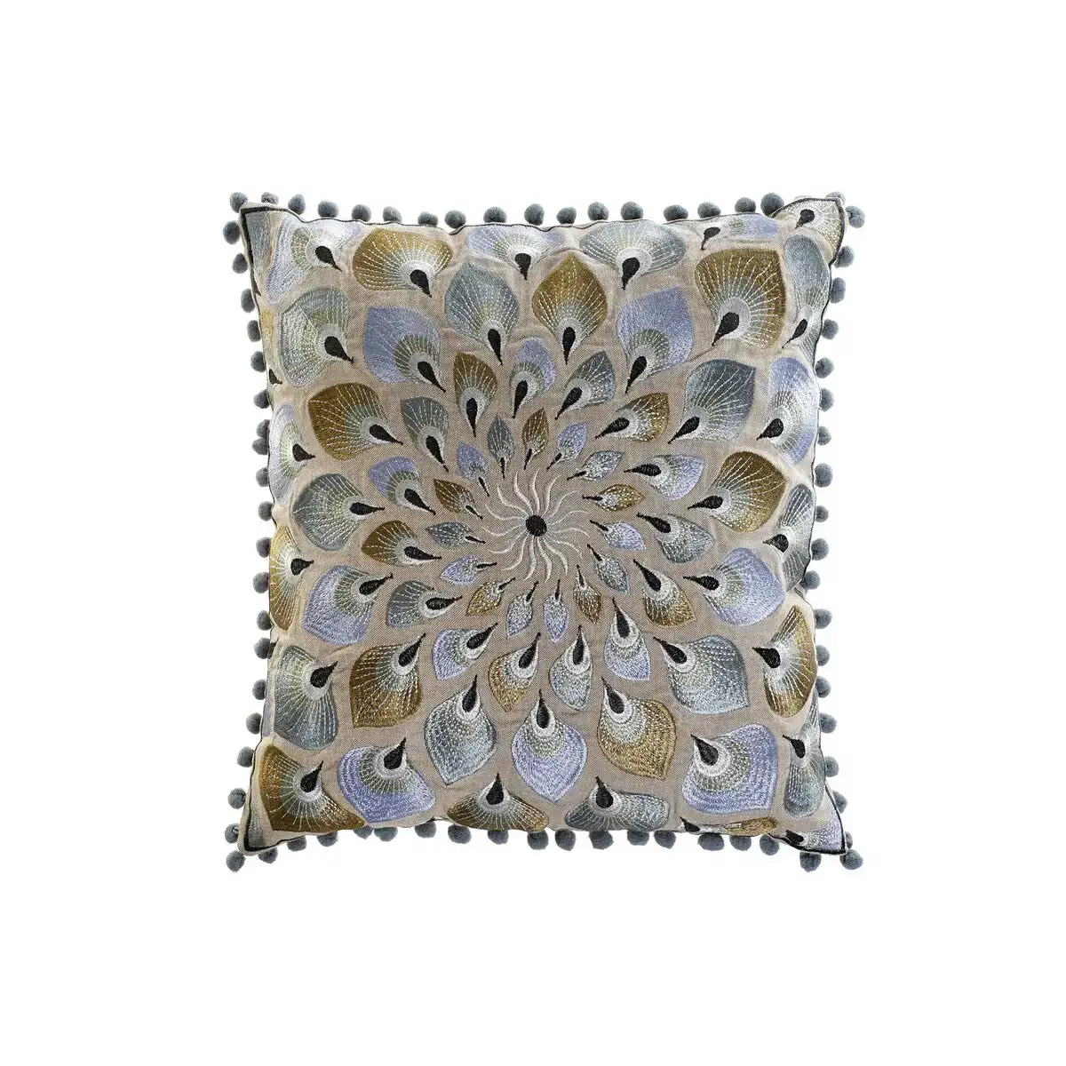 Coussin dkd home decor 40 x 15 x 40 cm beige bleu_8646. DIAYTAR COTE D'IVOIRE - Là où Chaque Produit a son Histoire. Découvrez notre gamme de produits, chacun portant en lui le récit de l'artisanat et de la passion, pour vous offrir une expérience de shopping authentique.