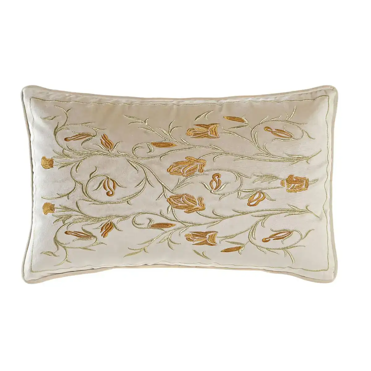 Coussin dkd home decor dore 50 x 10 x 30 cm fleurs_6175. DIAYTAR COTE D'IVOIRE - L'Art de Vivre l'Excellence au Quotidien. Explorez notre gamme et choisissez des produits qui ajoutent une note de prestige à votre vie.