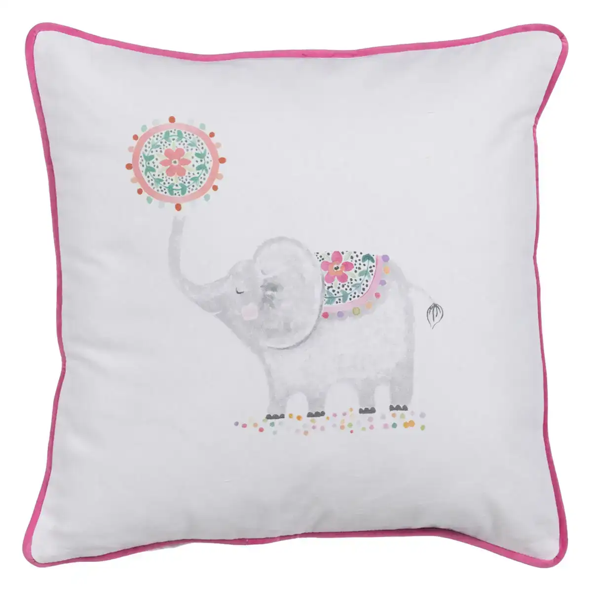 Coussin enfant ele phant 45 x 45 cm 100 coton_8275. DIAYTAR COTE D'IVOIRE - Votre Escapade Shopping Virtuelle. Explorez notre boutique en ligne et dénichez des trésors qui évoquent la culture et le savoir-faire sénégalais, un clic à la fois.